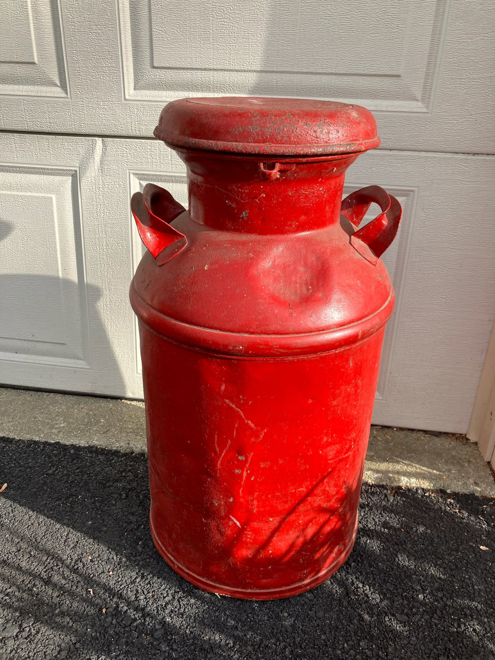 Vintage Milk Can Painted - 3