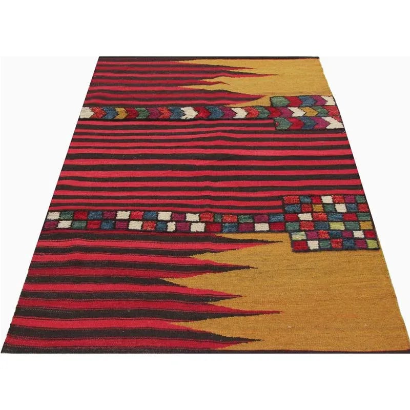 Handwoven Scandinavian Style Persian Kilim Area Rug - 4' * 5'11'' - 2