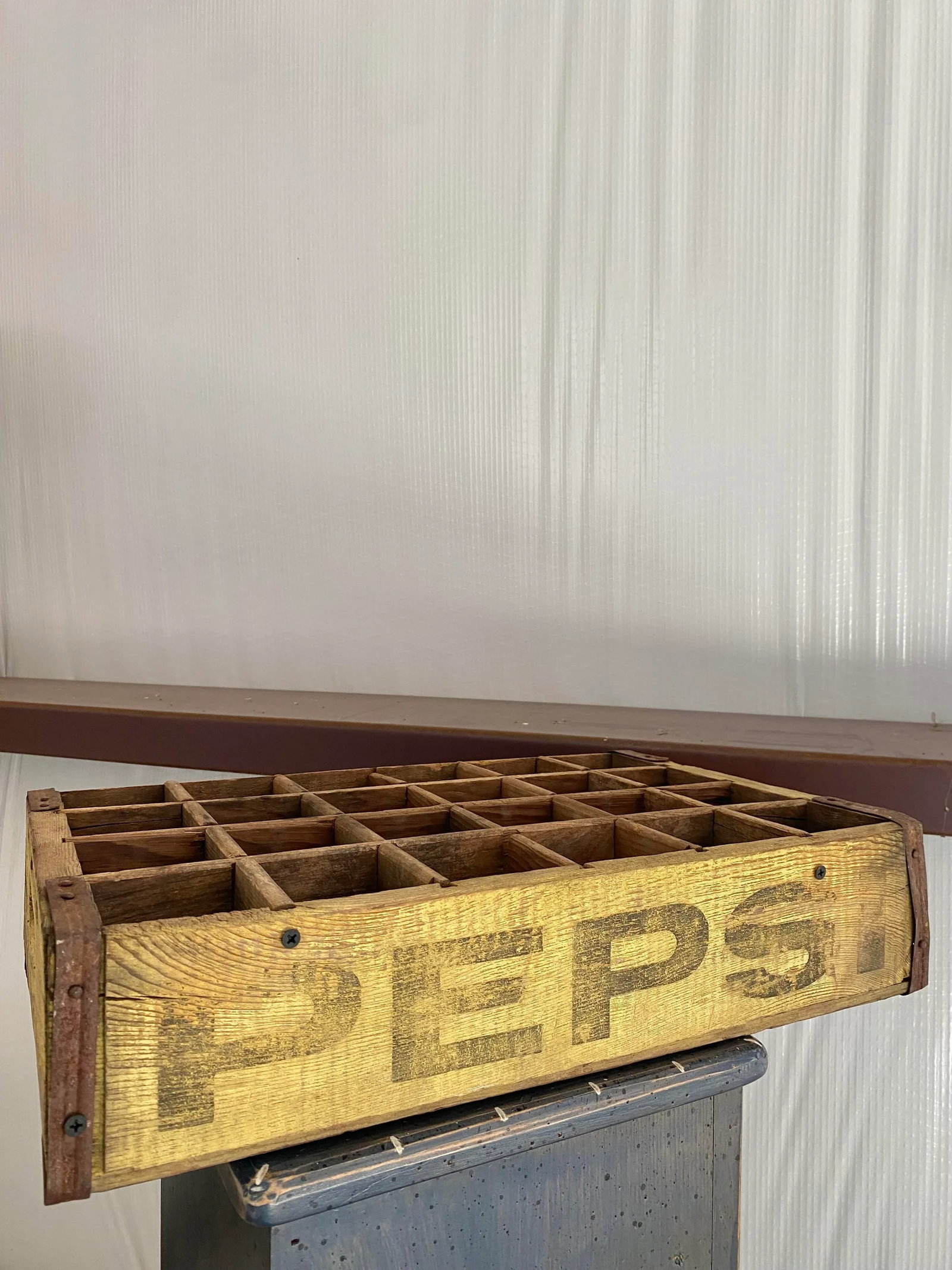 Primitive Wood Soda Crates, a Pair - 6