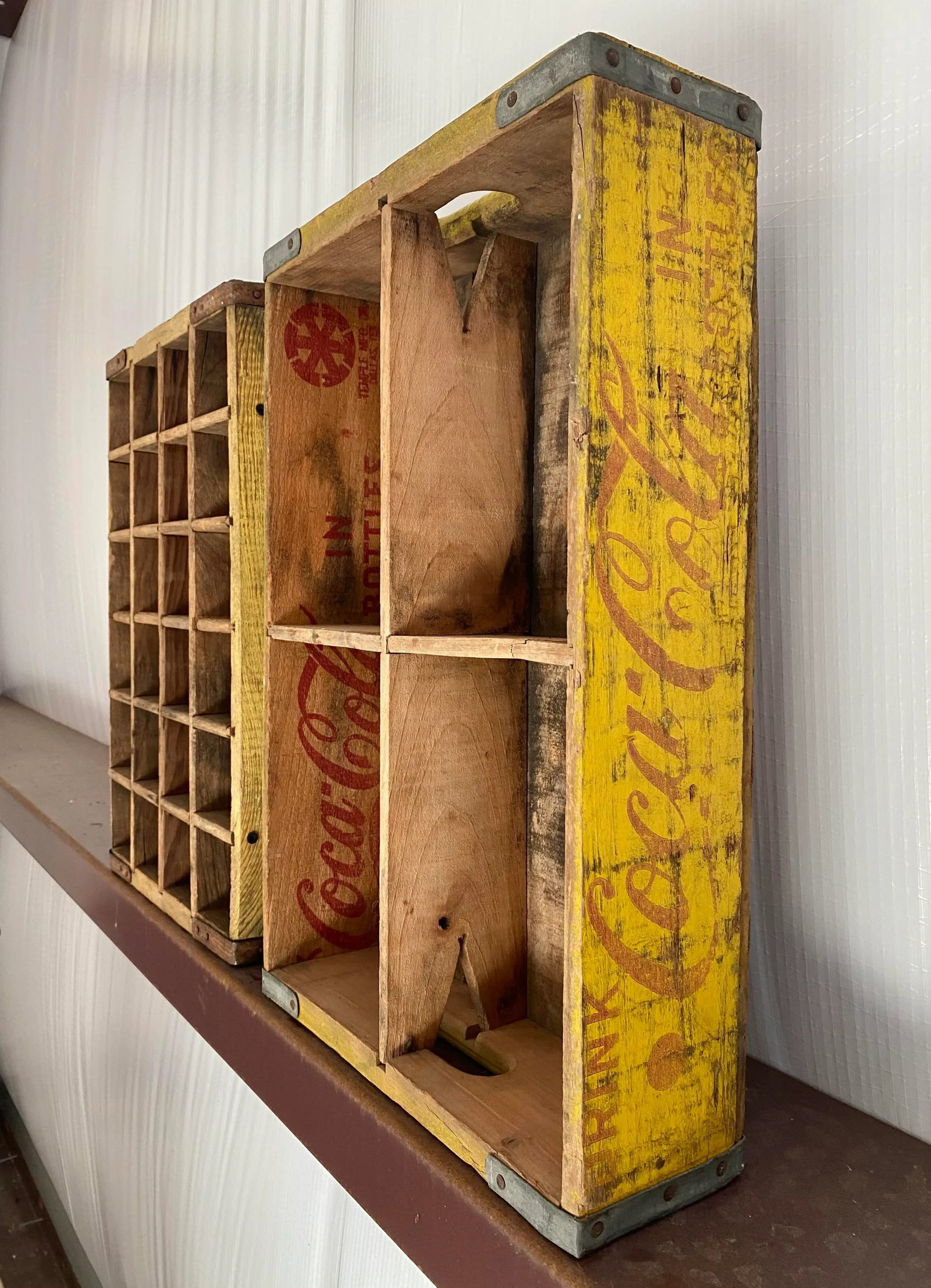 Primitive Wood Soda Crates, a Pair - 8