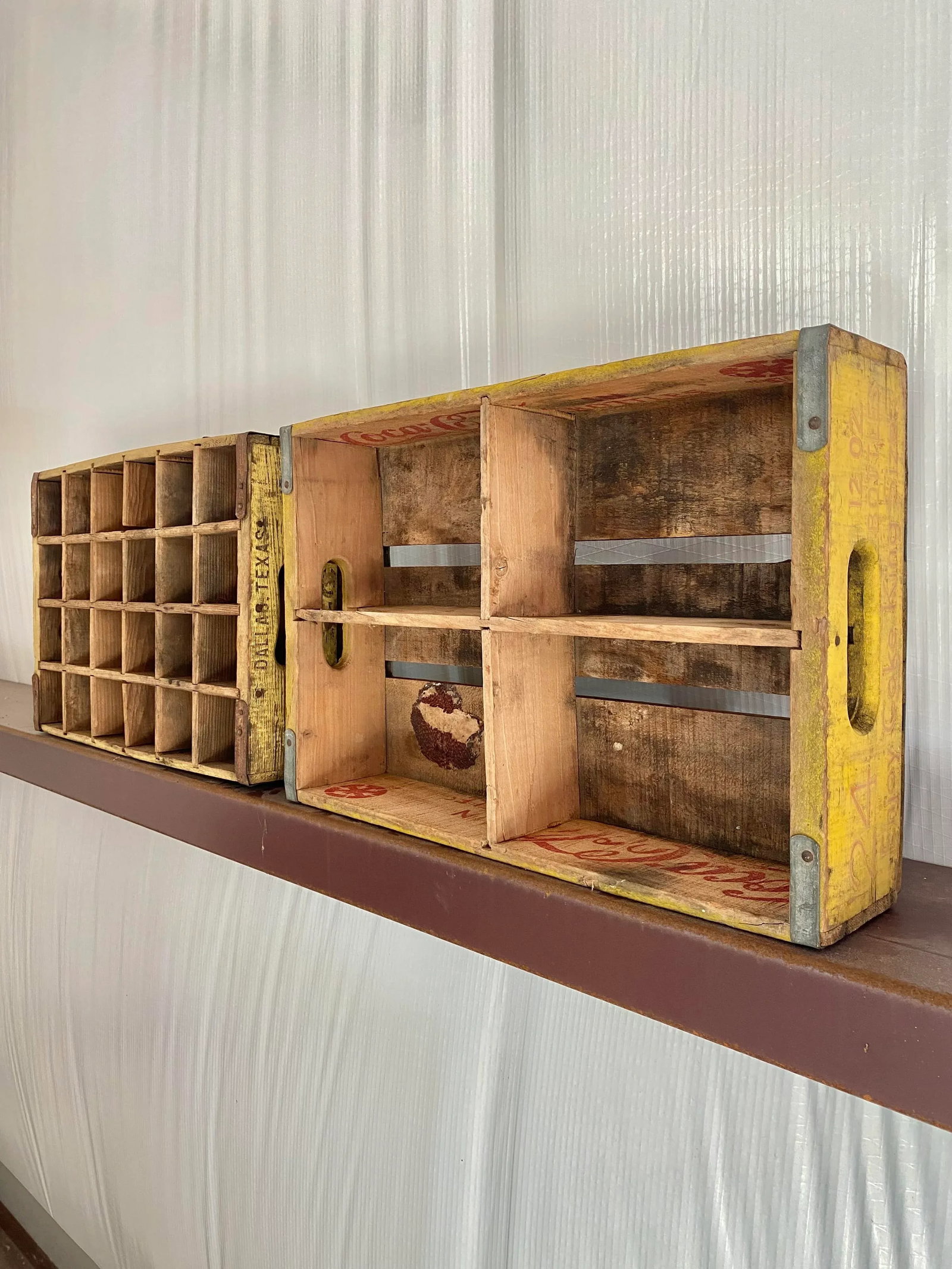 Primitive Wood Soda Crates, a Pair - 9
