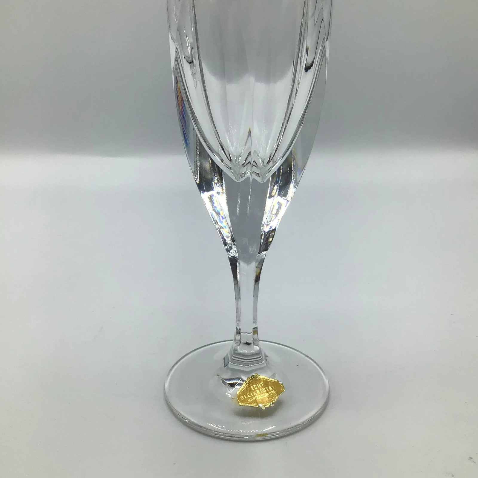 Vintage German Nachtmann Crystal Champagne Flutes "Sonja"-Set of 7 - 11