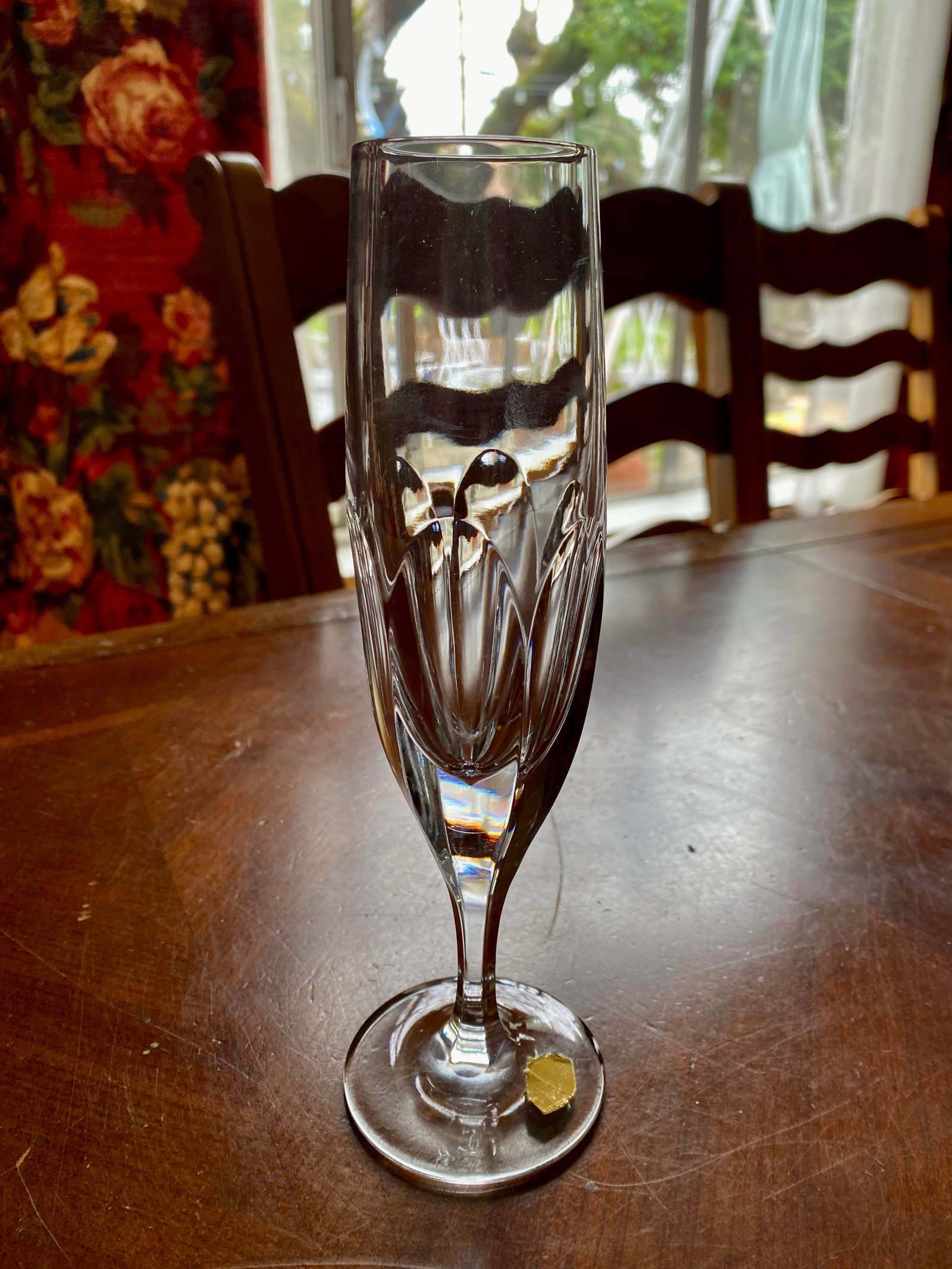 Vintage German Nachtmann Crystal Champagne Flutes "Sonja"-Set of 7 - 13