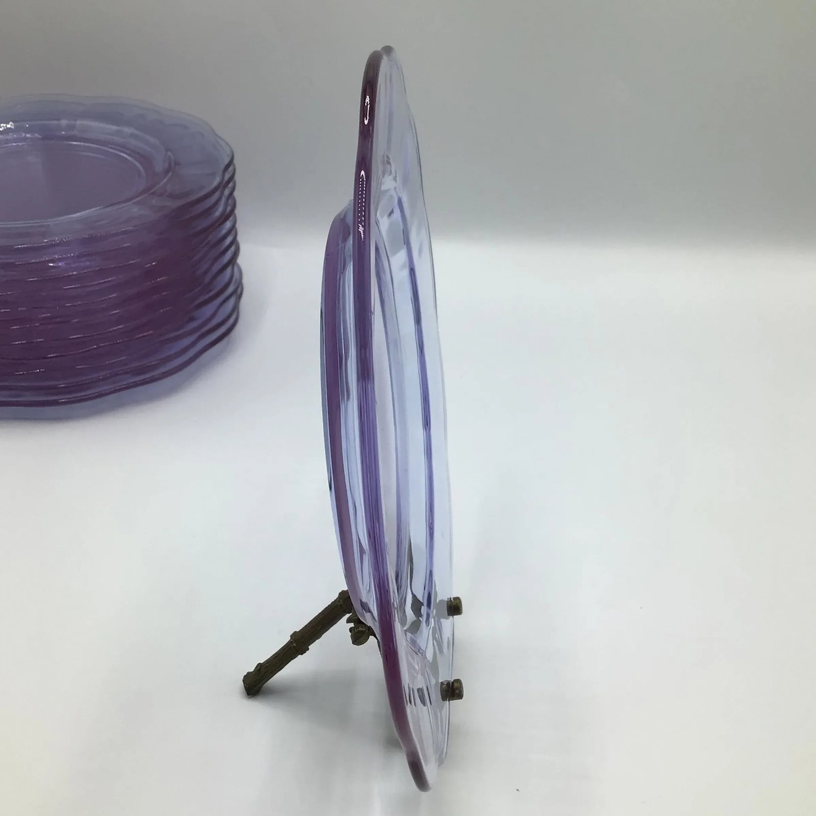 Art Deco Salad Plates Lafayette Wisteria by Fostoria - Set of 12 - 2