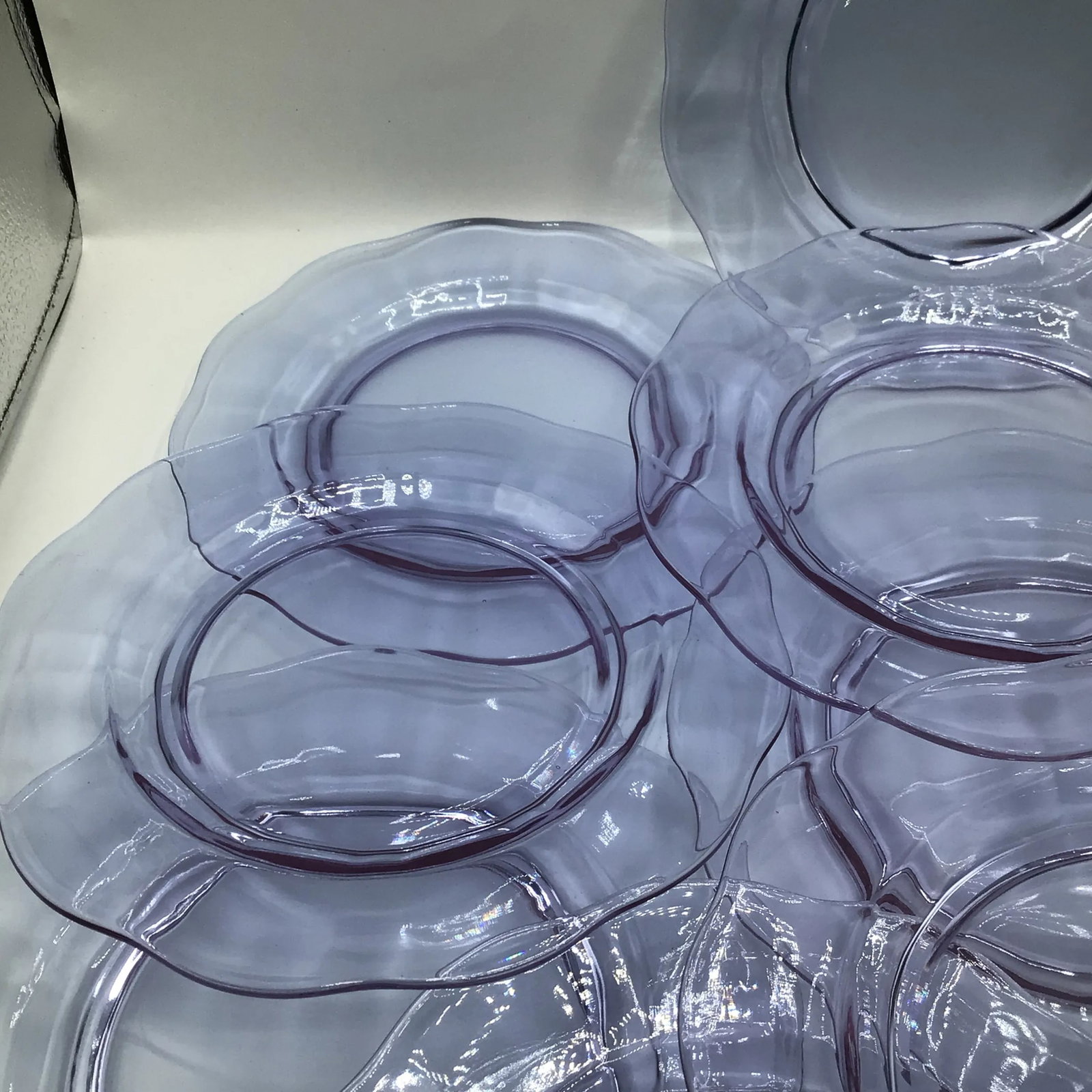 Art Deco Salad Plates Lafayette Wisteria by Fostoria - Set of 12 - 7