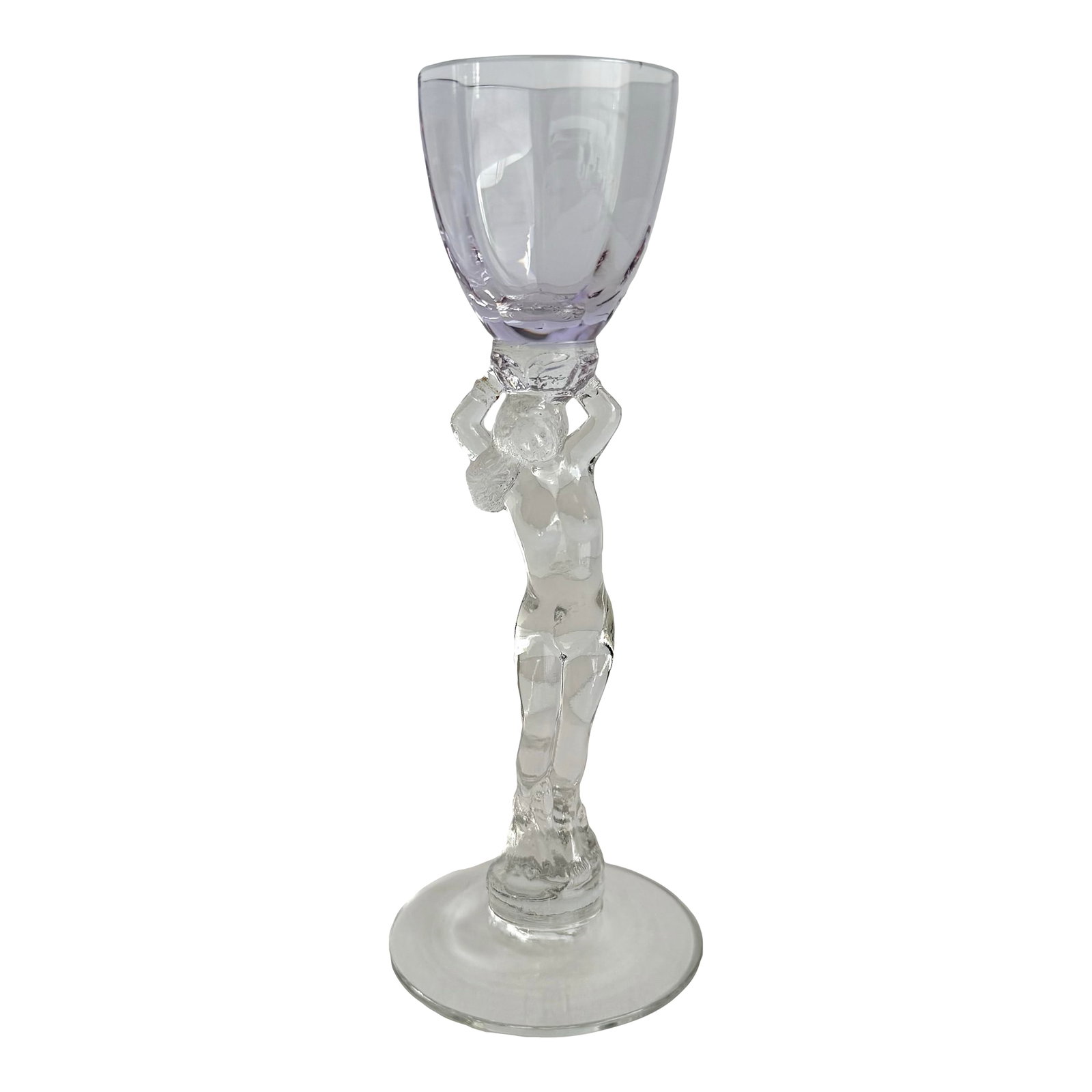 Cambridge Statuesque Nude Stem Cordial Glass Brandy Port Wine Lavender Purple Bowl (1 of 8)