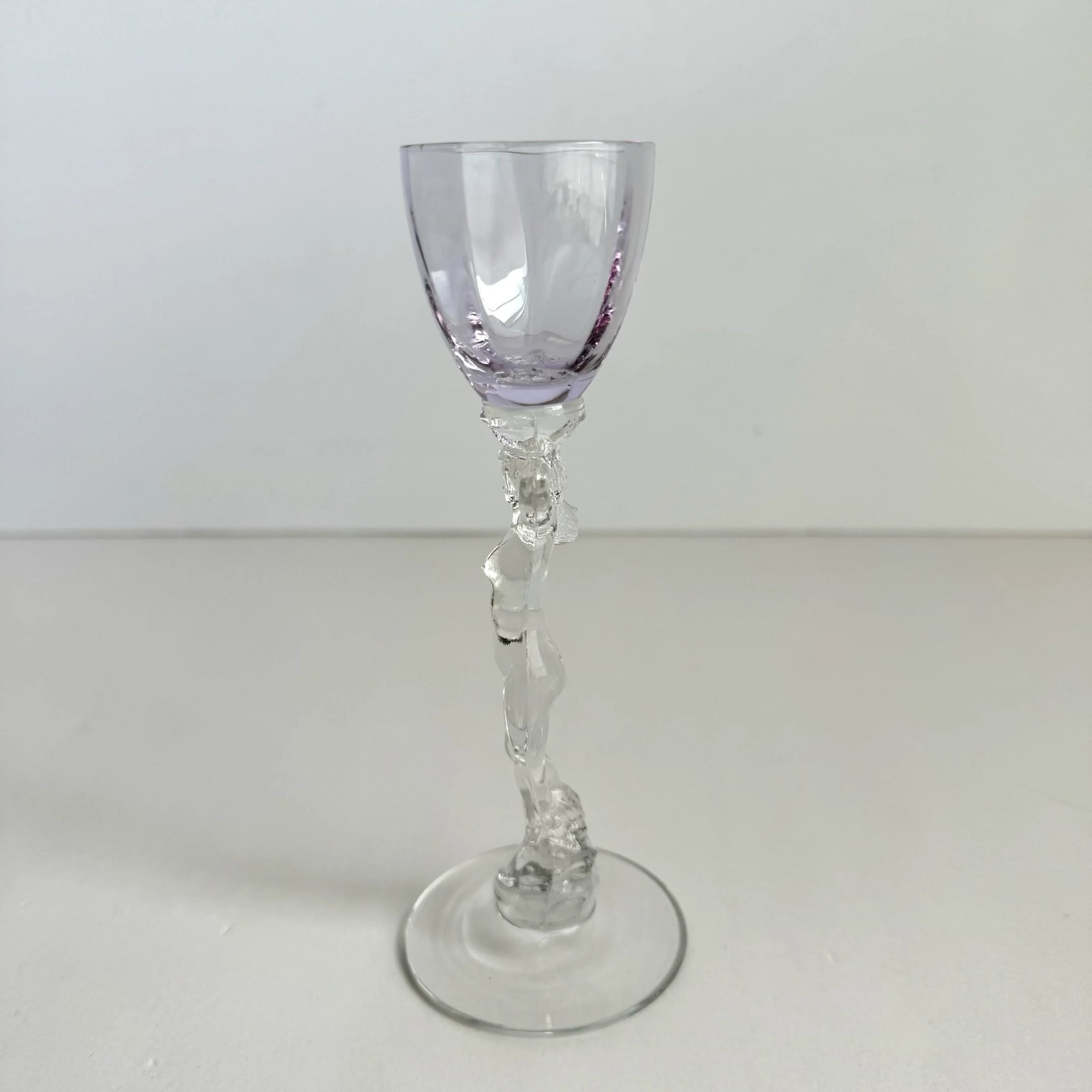 Cambridge Statuesque Nude Stem Cordial Glass Brandy Port Wine Lavender Purple Bowl - 4