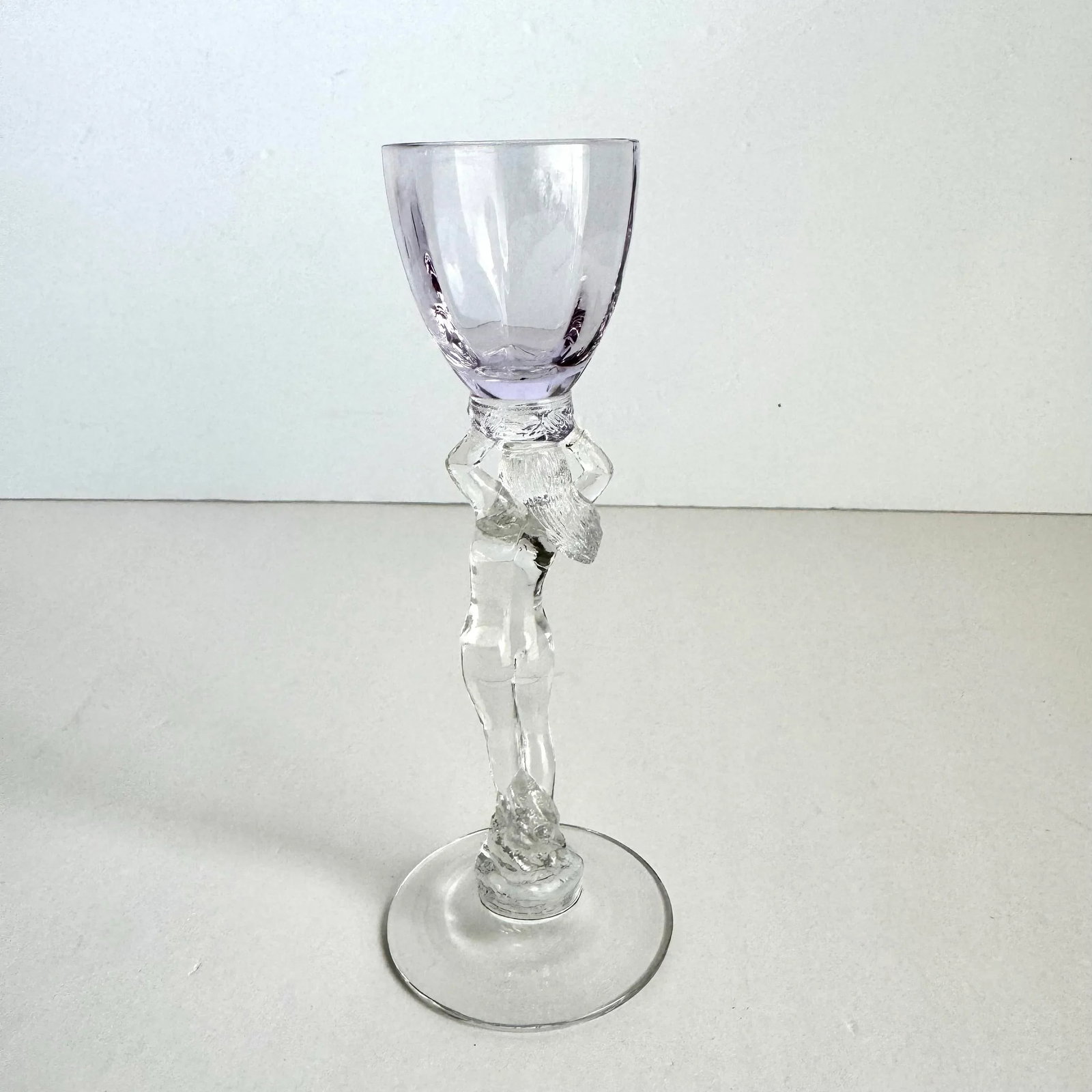 Cambridge Statuesque Nude Stem Cordial Glass Brandy Port Wine Lavender Purple Bowl - 5