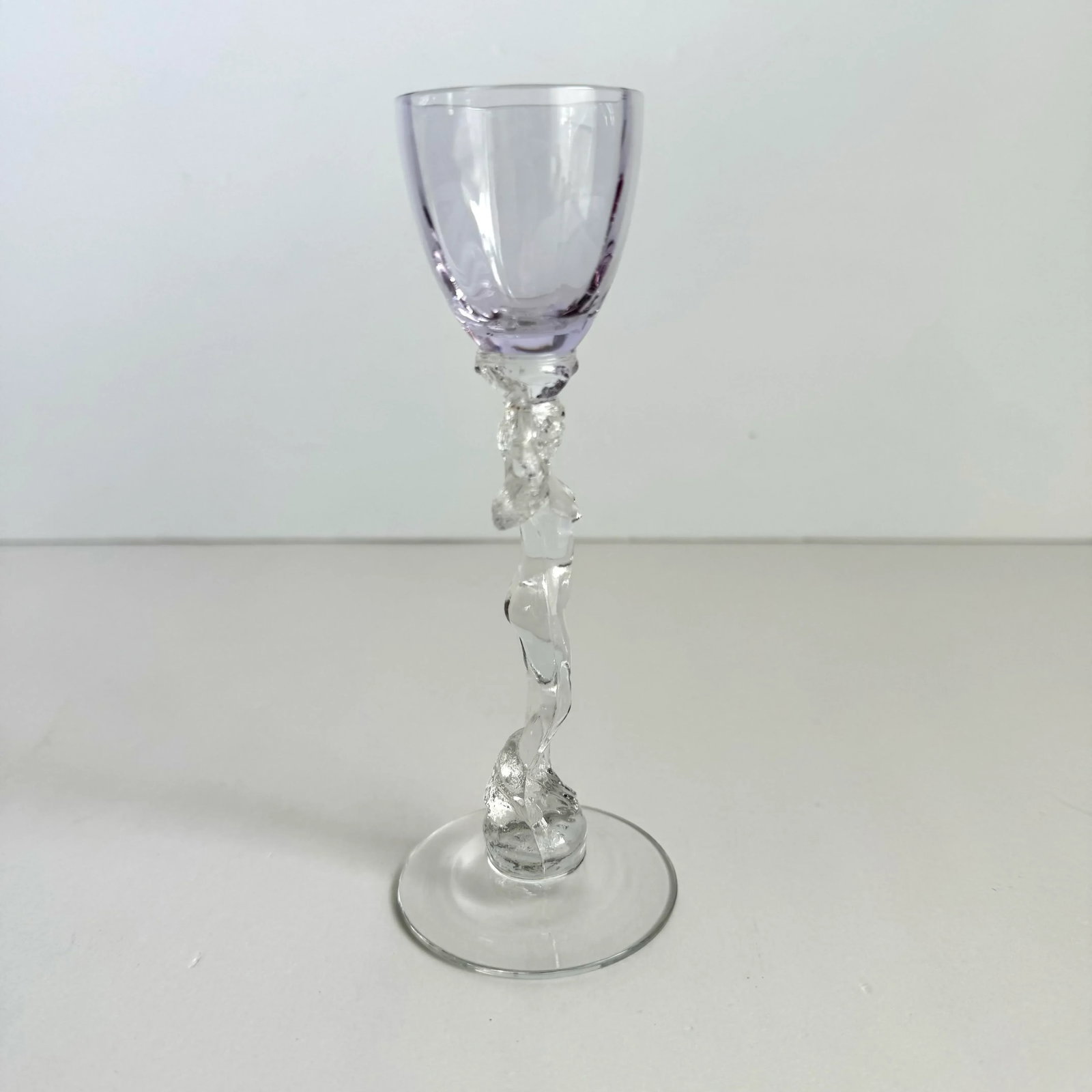 Cambridge Statuesque Nude Stem Cordial Glass Brandy Port Wine Lavender Purple Bowl - 6