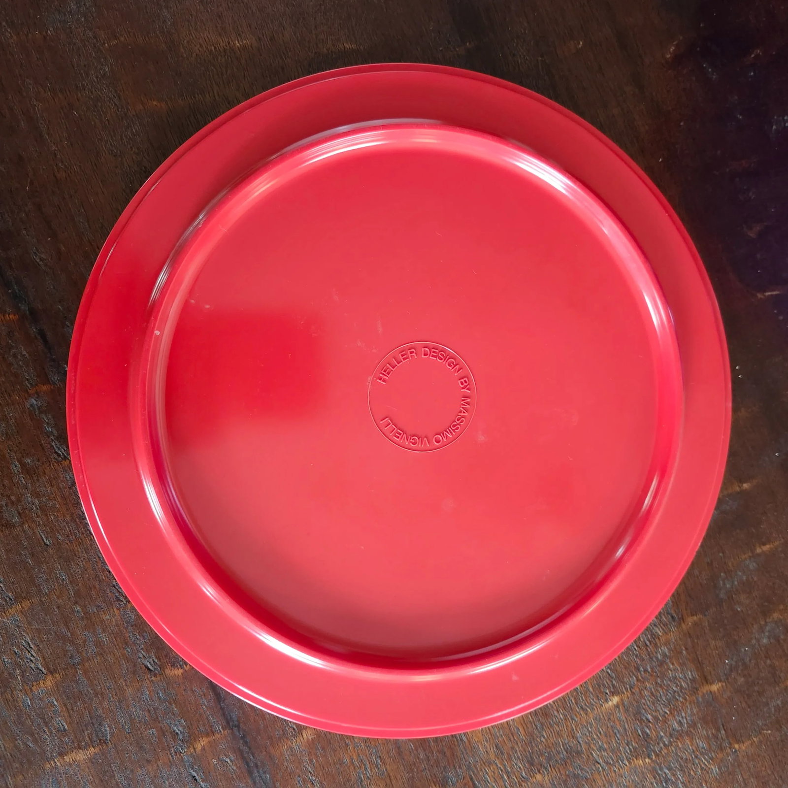 Vintage Heller Massimo Vignelli Set of 22 Stackable Plates and Trays Blue, Red, White, Picknick - 3