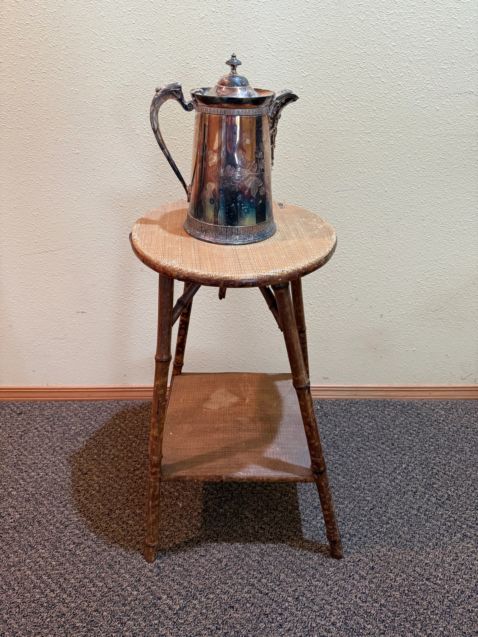 Late 19th Century Victorian Silver-Plate Insulated Water Pitcher - 12