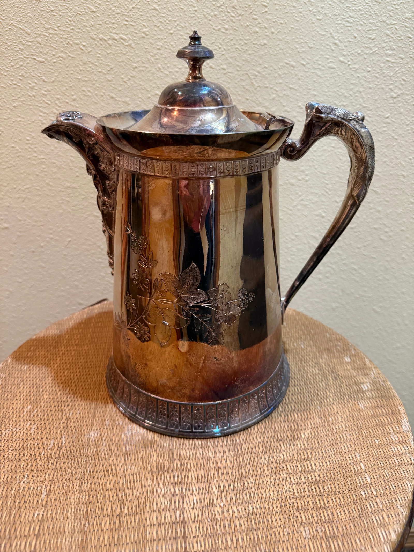 Late 19th Century Victorian Silver-Plate Insulated Water Pitcher - 7