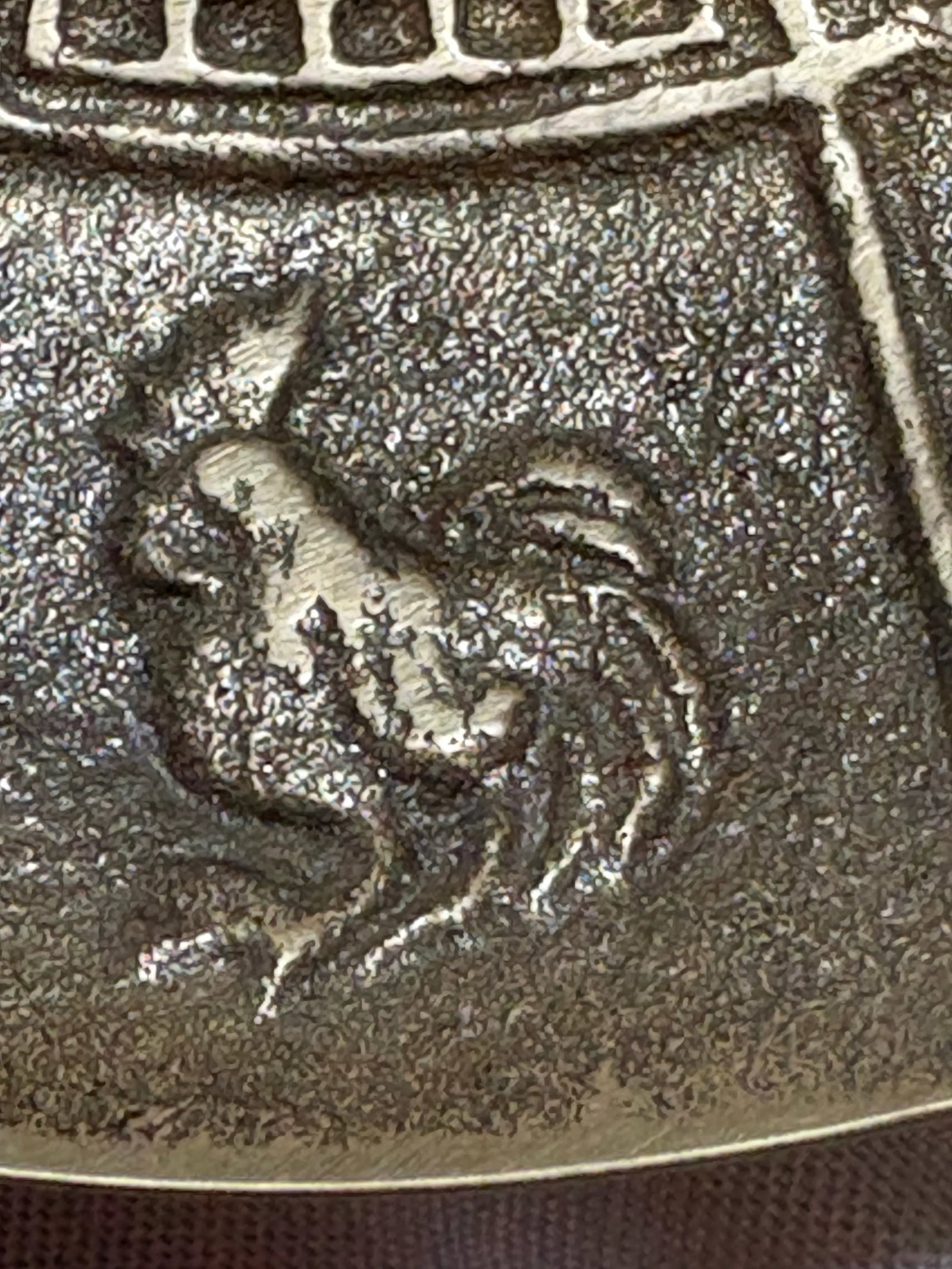 Diminutive Vintage 12 Month Zodiac Brass Bowl - 4