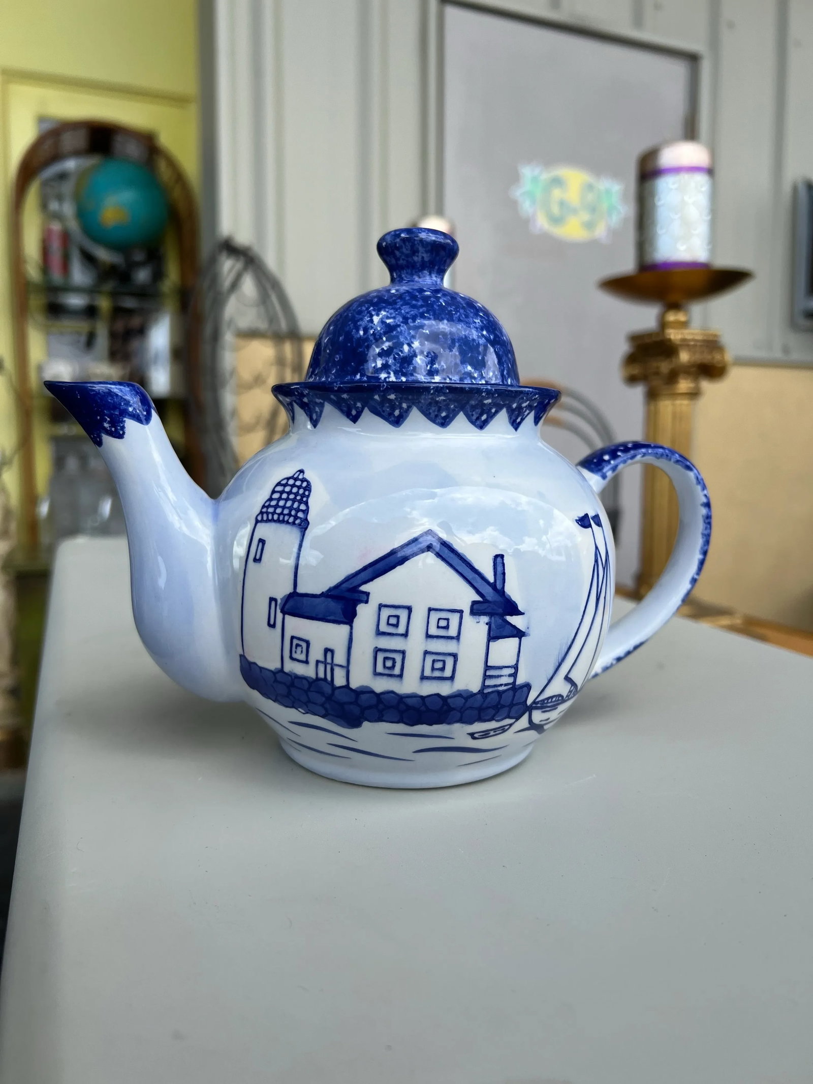 Vintage Ceramic Tea Pot Nantucket - 2