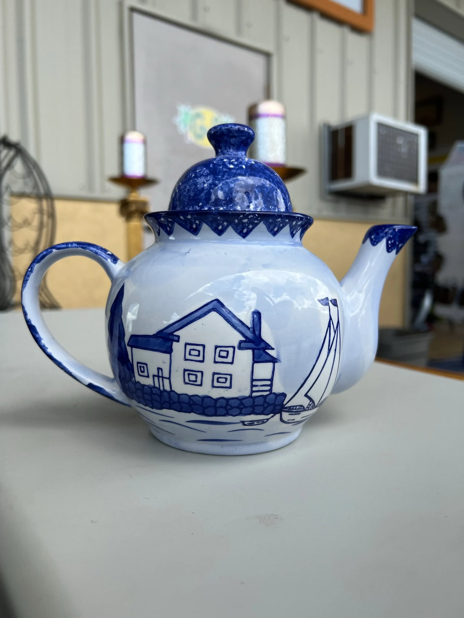 Vintage Ceramic Tea Pot Nantucket - 6
