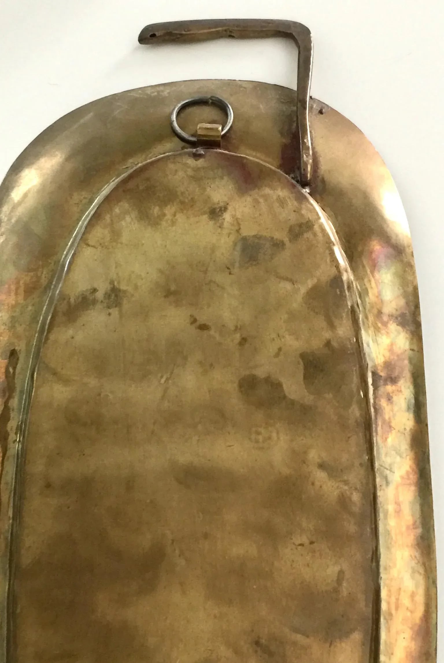 1950's Salvador Teran Mid-Century Modern Brass and Stone Mosaic Tray Wall Art - 6