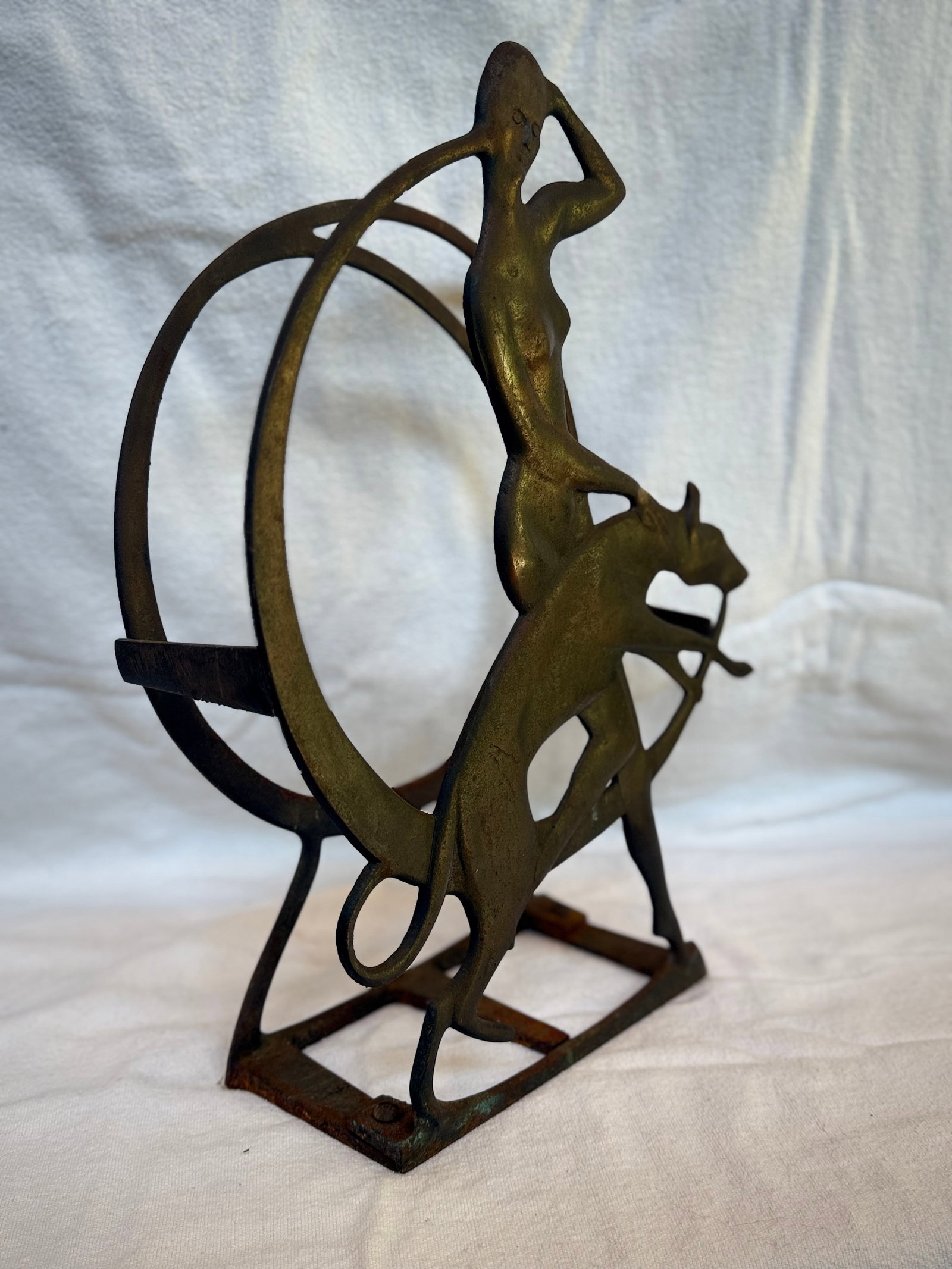 Rare 1920"s Cast Iron Magazine Rack - 7