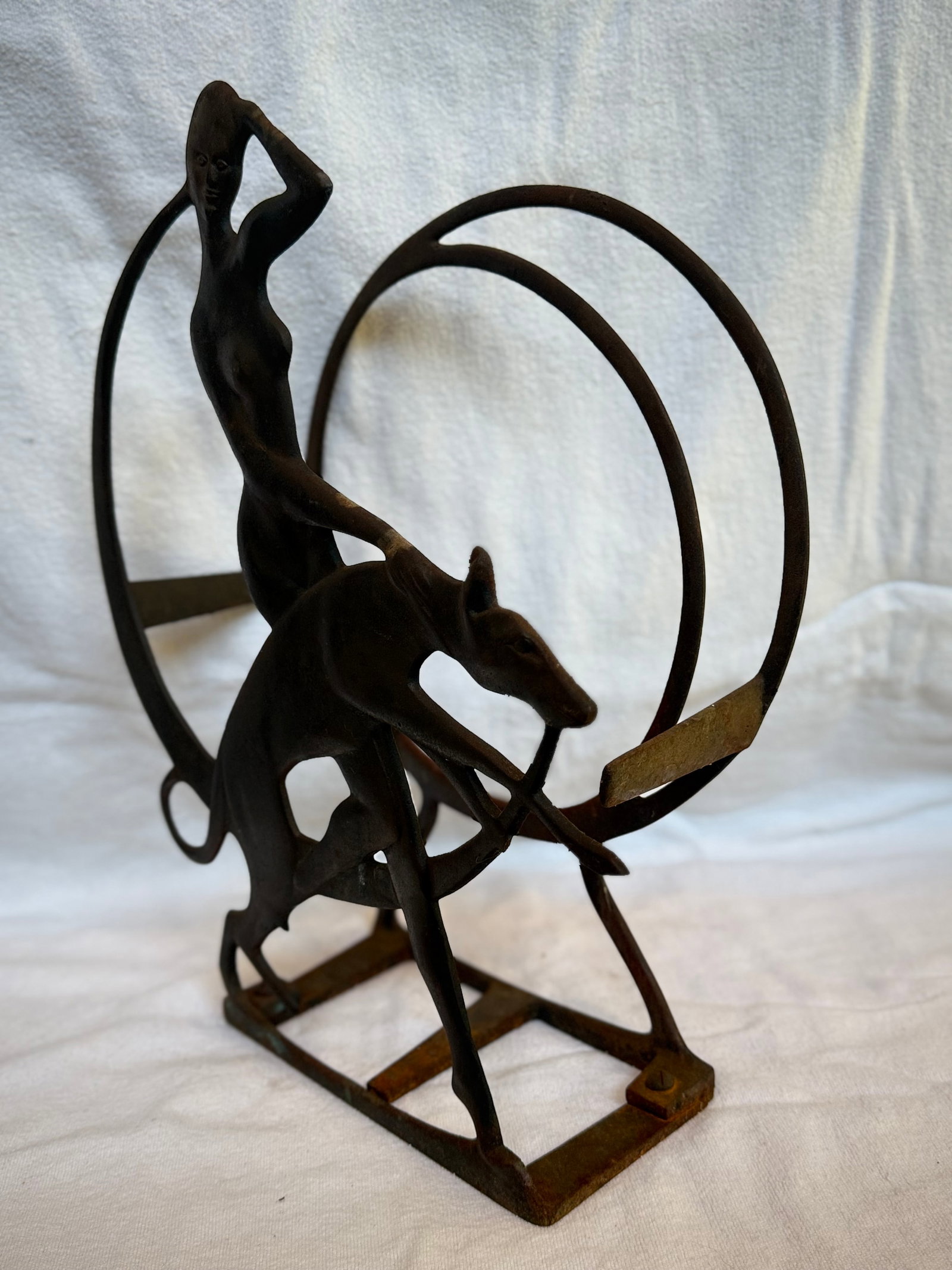 Rare 1920"s Cast Iron Magazine Rack - 8