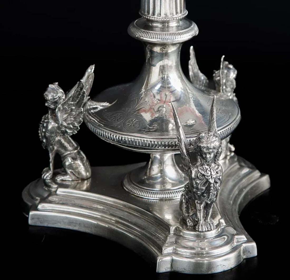 Late 19th Century English Wilkinson Silver Neoclassical Epergne Centerpiece - 2