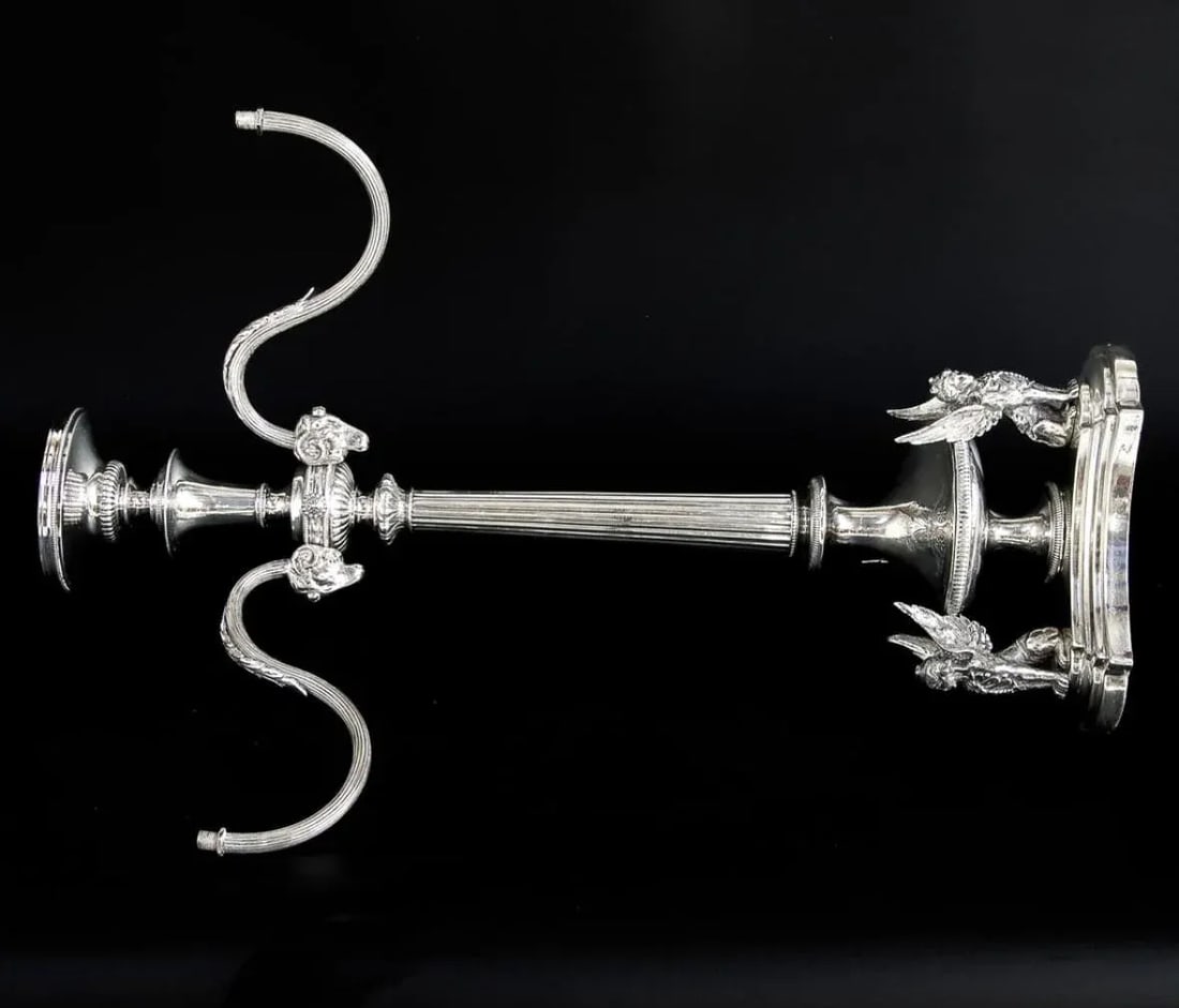 Late 19th Century English Wilkinson Silver Neoclassical Epergne Centerpiece - 9