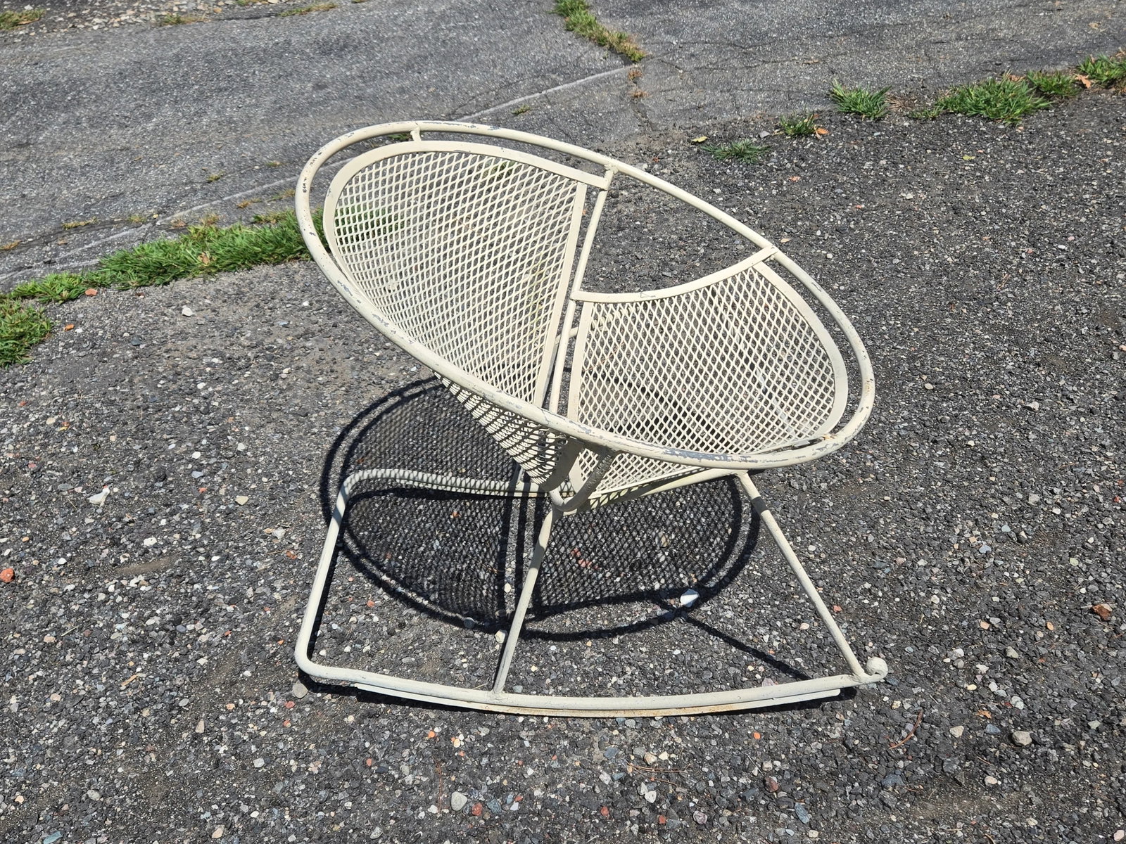 Attributed to Salterini Wrought Iron Radar Rocker Chair - 4