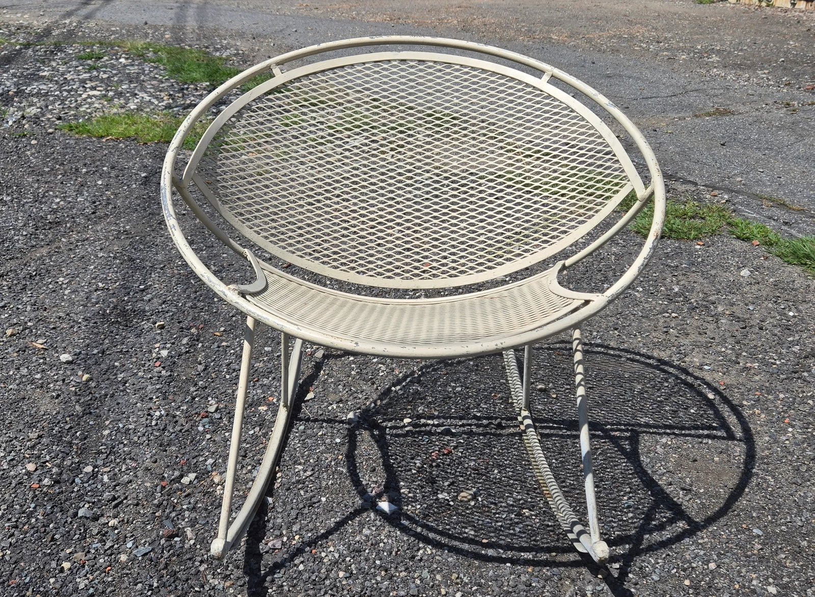 Attributed to Salterini Wrought Iron Radar Rocker Chair - 6
