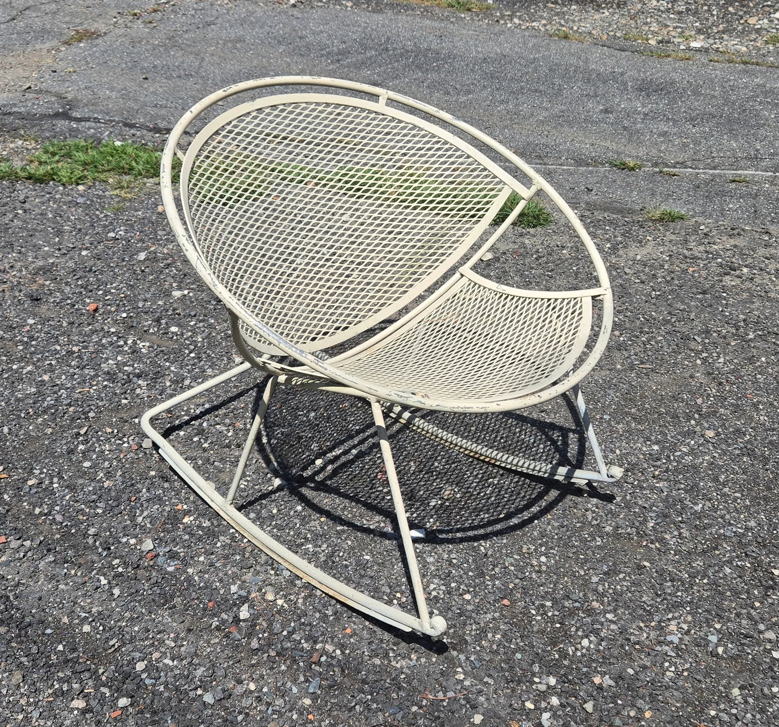 Attributed to Salterini Wrought Iron Radar Rocker Chair - 8