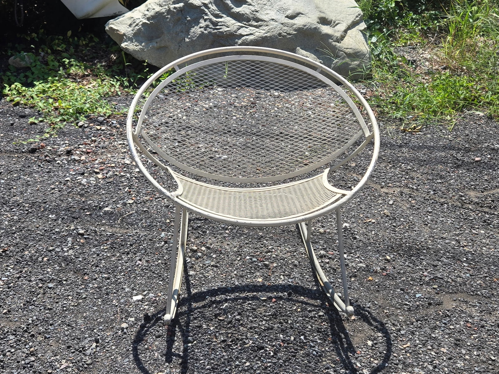 Attributed to Salterini Wrought Iron Radar Rocker Chair - 9