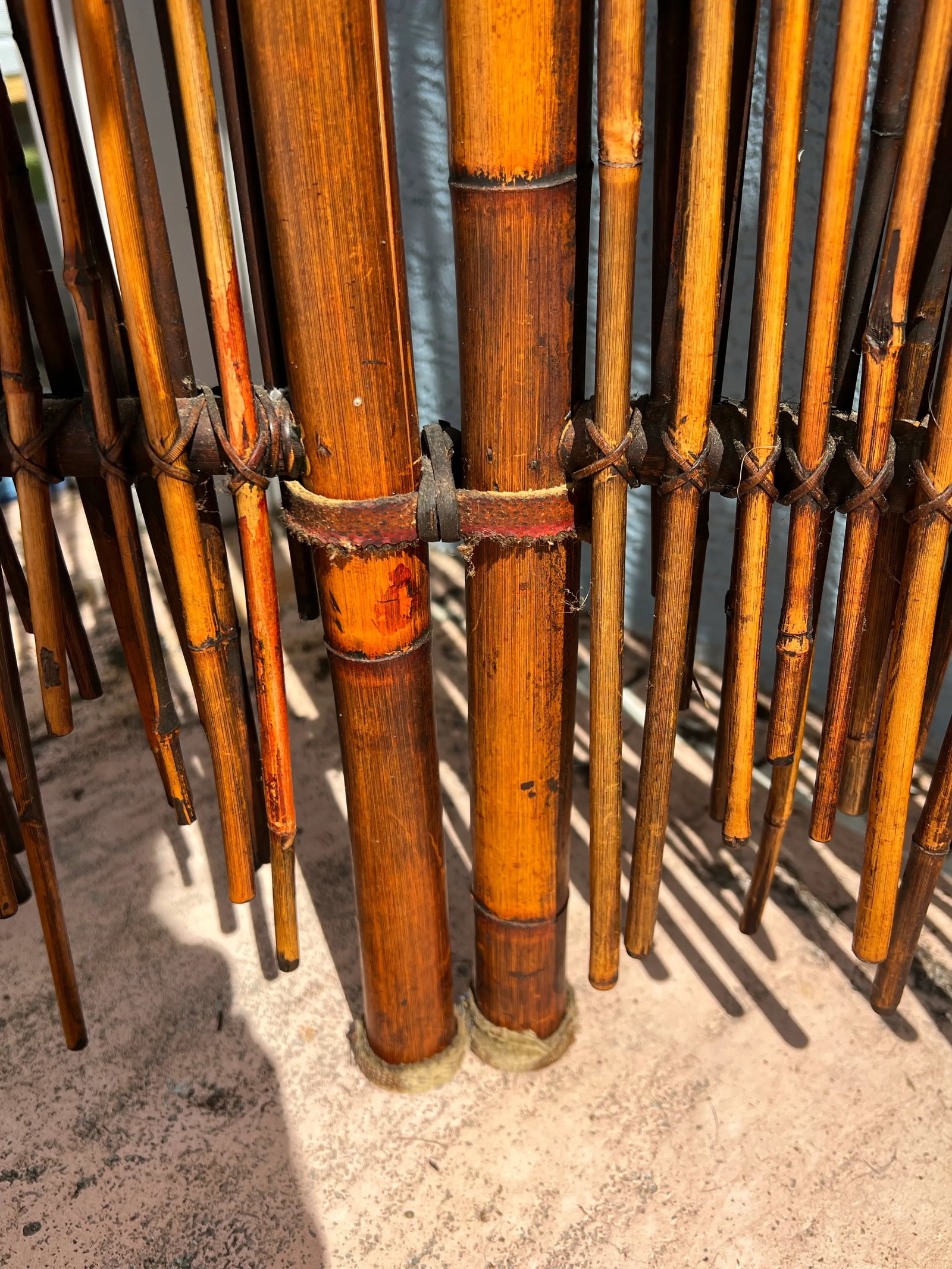 Vintage Bamboo Wall Divider Screen - 12