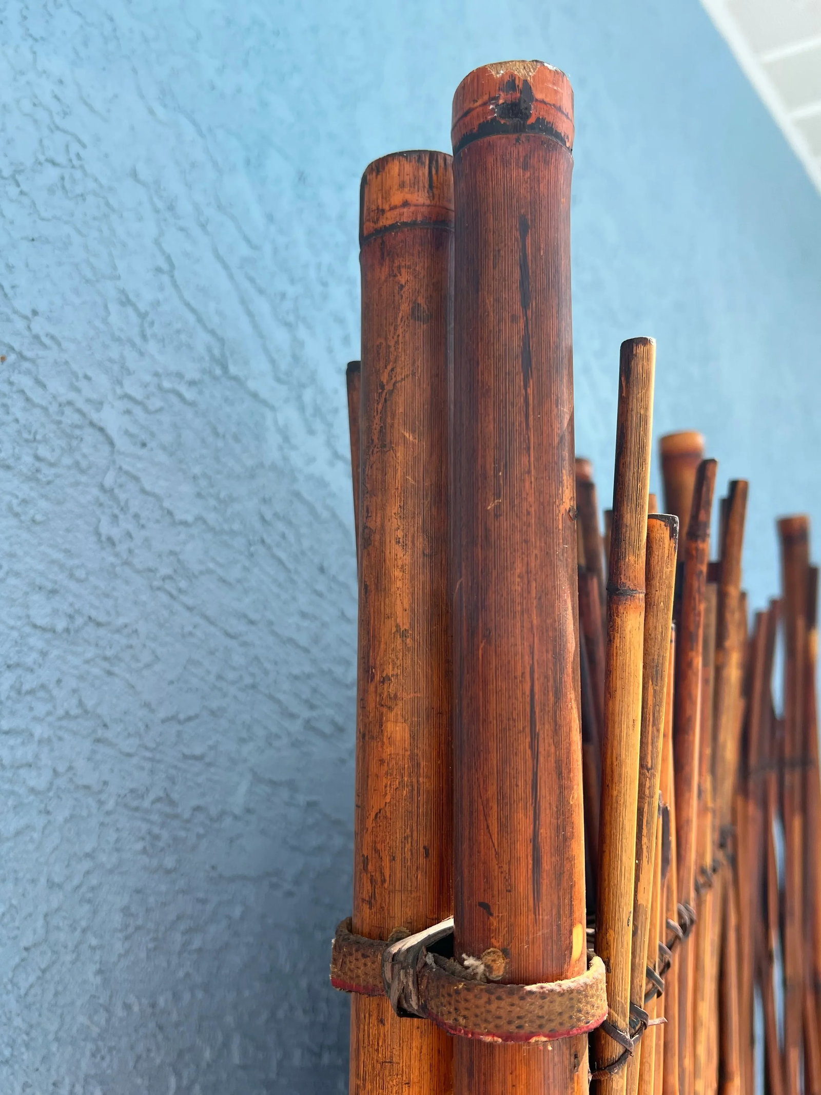 Vintage Bamboo Wall Divider Screen - 6