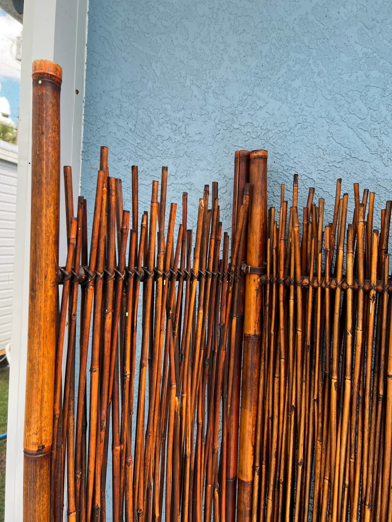 Vintage Bamboo Wall Divider Screen - 8