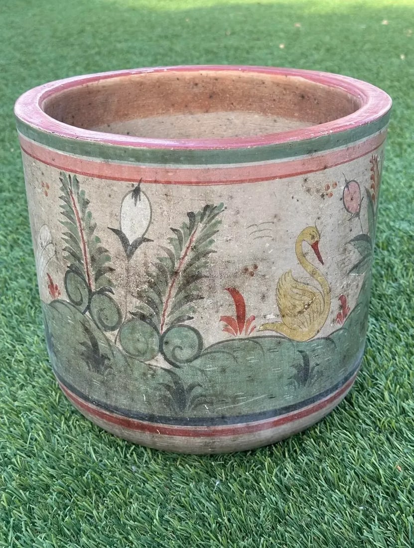 Rare Vintage Tonala Mexico Ceramic Large Planter Pot - 6
