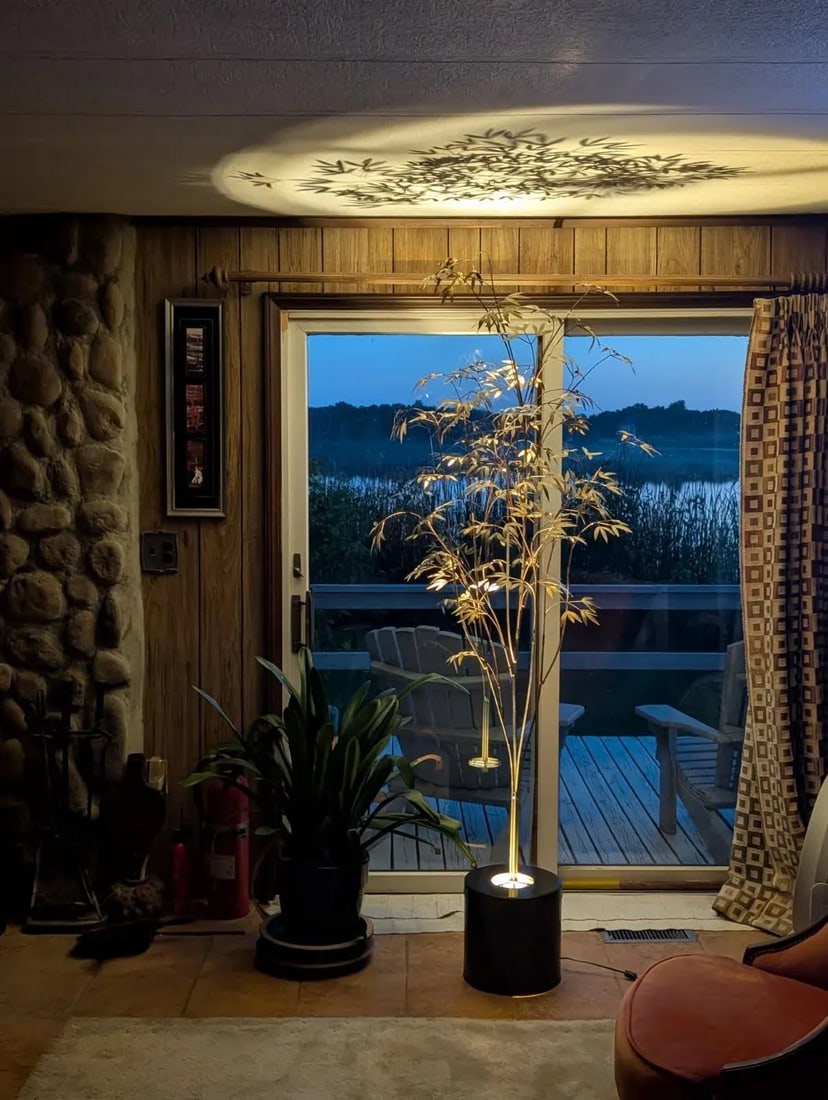 Copper and Brass, Curtis Jere Designed, Uplit-Lighting, Bamboo Tree, Brutalist, 1970's-1980's, McM, - 11