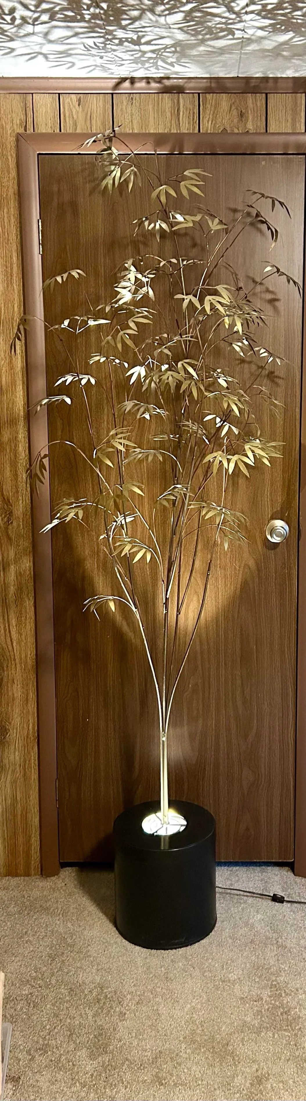 Copper and Brass, Curtis Jere Designed, Uplit-Lighting, Bamboo Tree, Brutalist, 1970's-1980's, McM, - 7