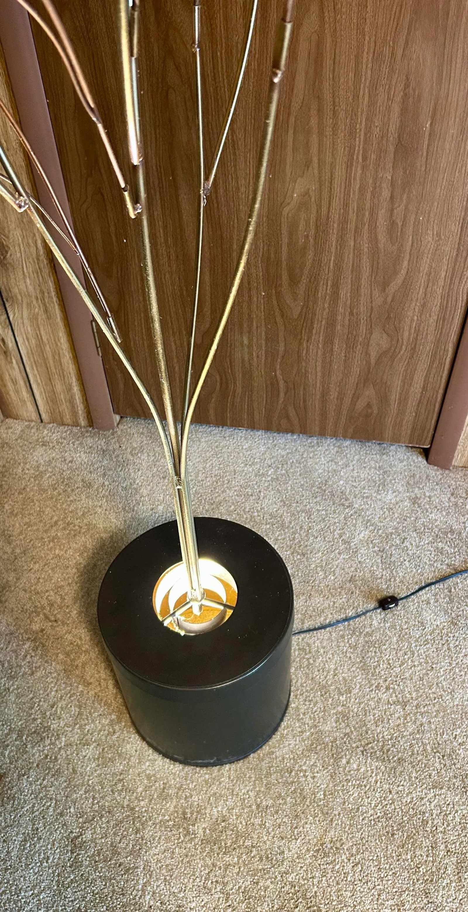 Copper and Brass, Curtis Jere Designed, Uplit-Lighting, Bamboo Tree, Brutalist, 1970's-1980's, McM, - 8