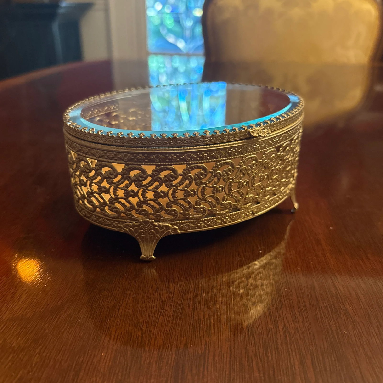 French Gold Reticulated Jewel Casket - 3
