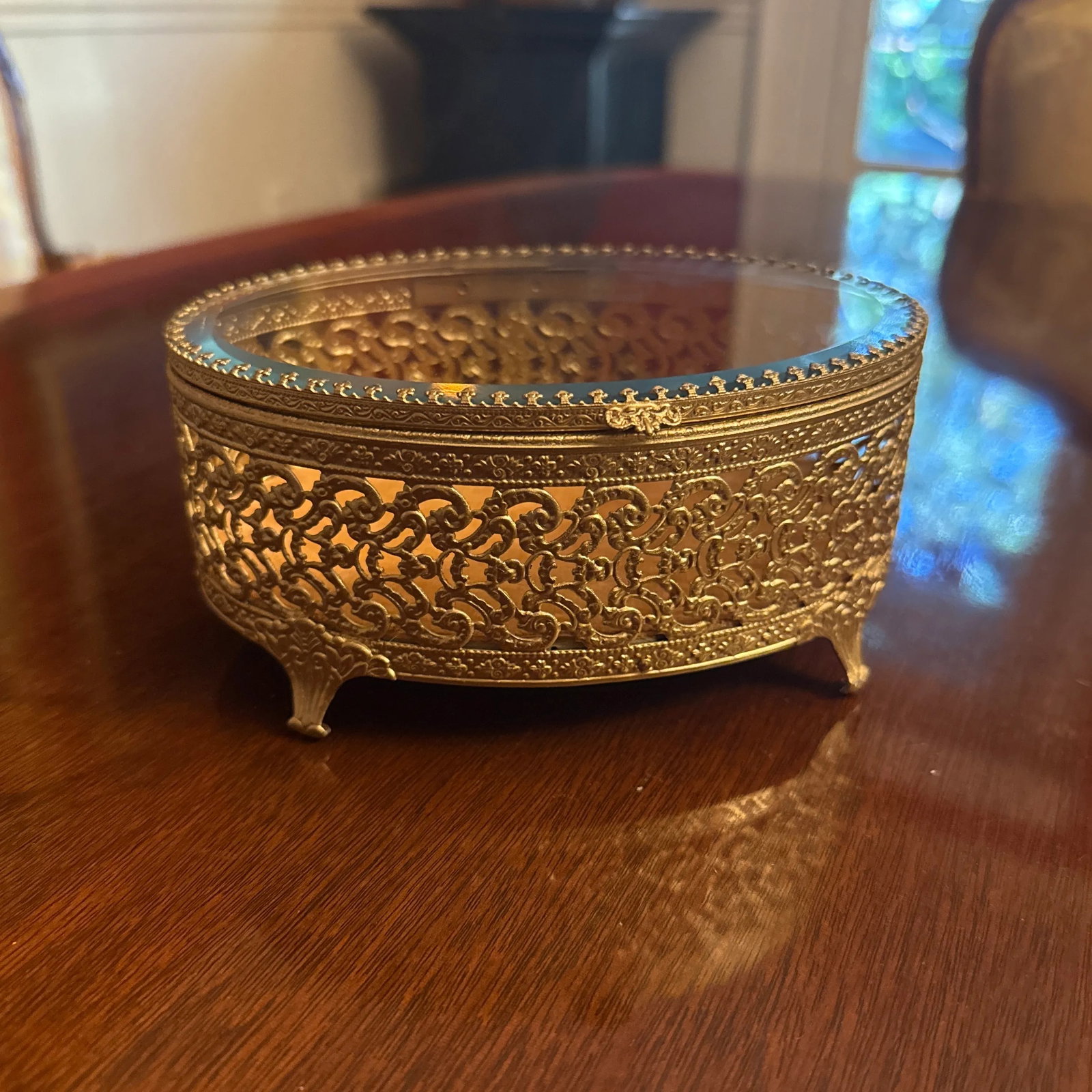 French Gold Reticulated Jewel Casket - 4