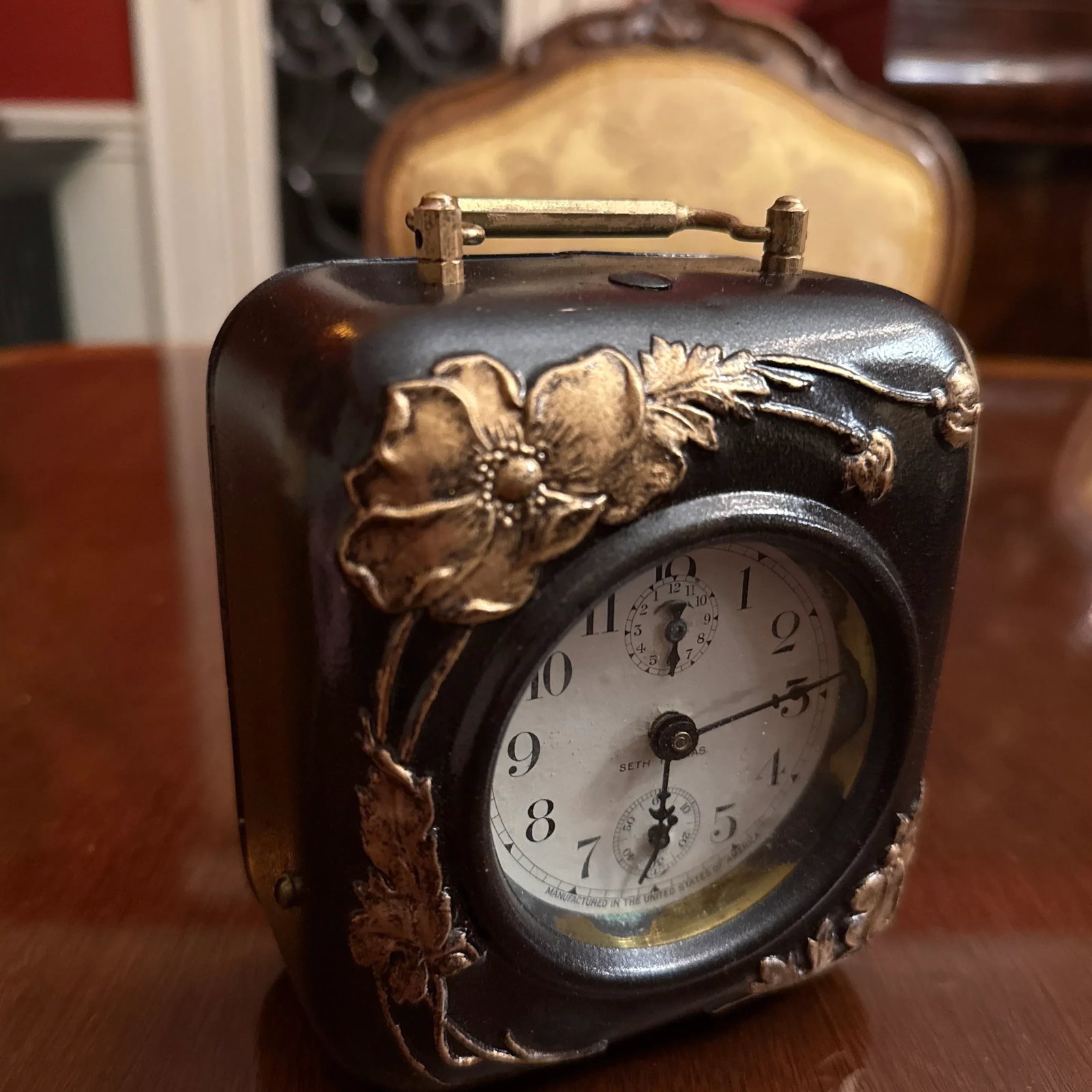 1990s Art Nouveau Alarm Clock - 5