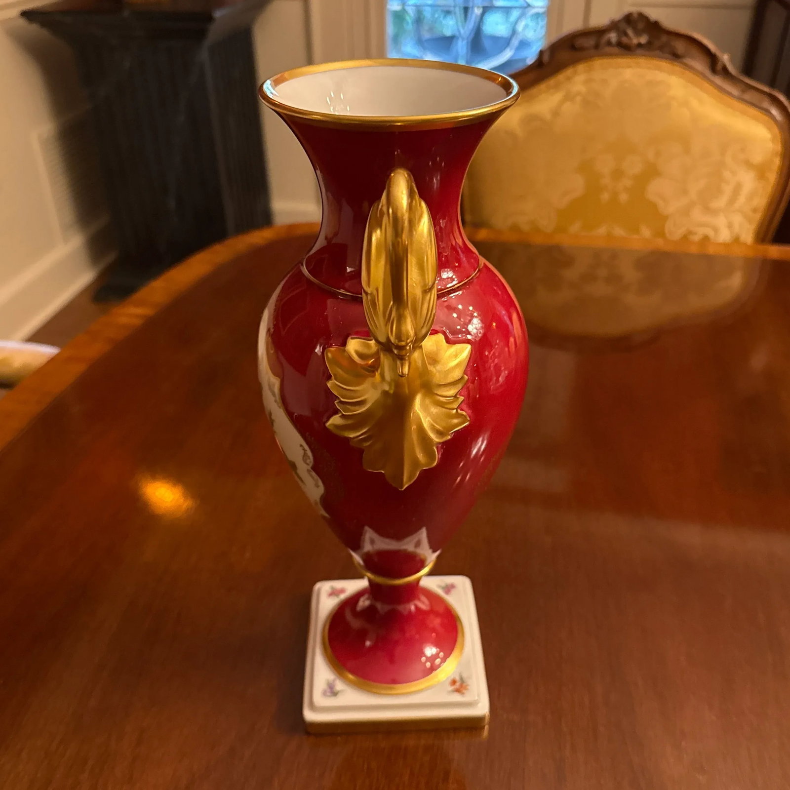 Empire Style Swan Handled Vase - 3