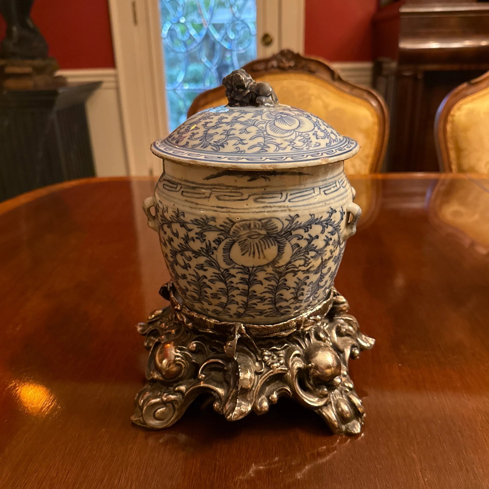Mid 20th Century Ornate Silverplated Bowl Stand - 2