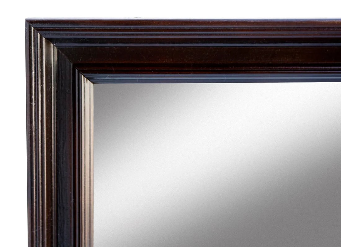 1970s Traditional Wood Framed Mirror in Dark Brown - 2