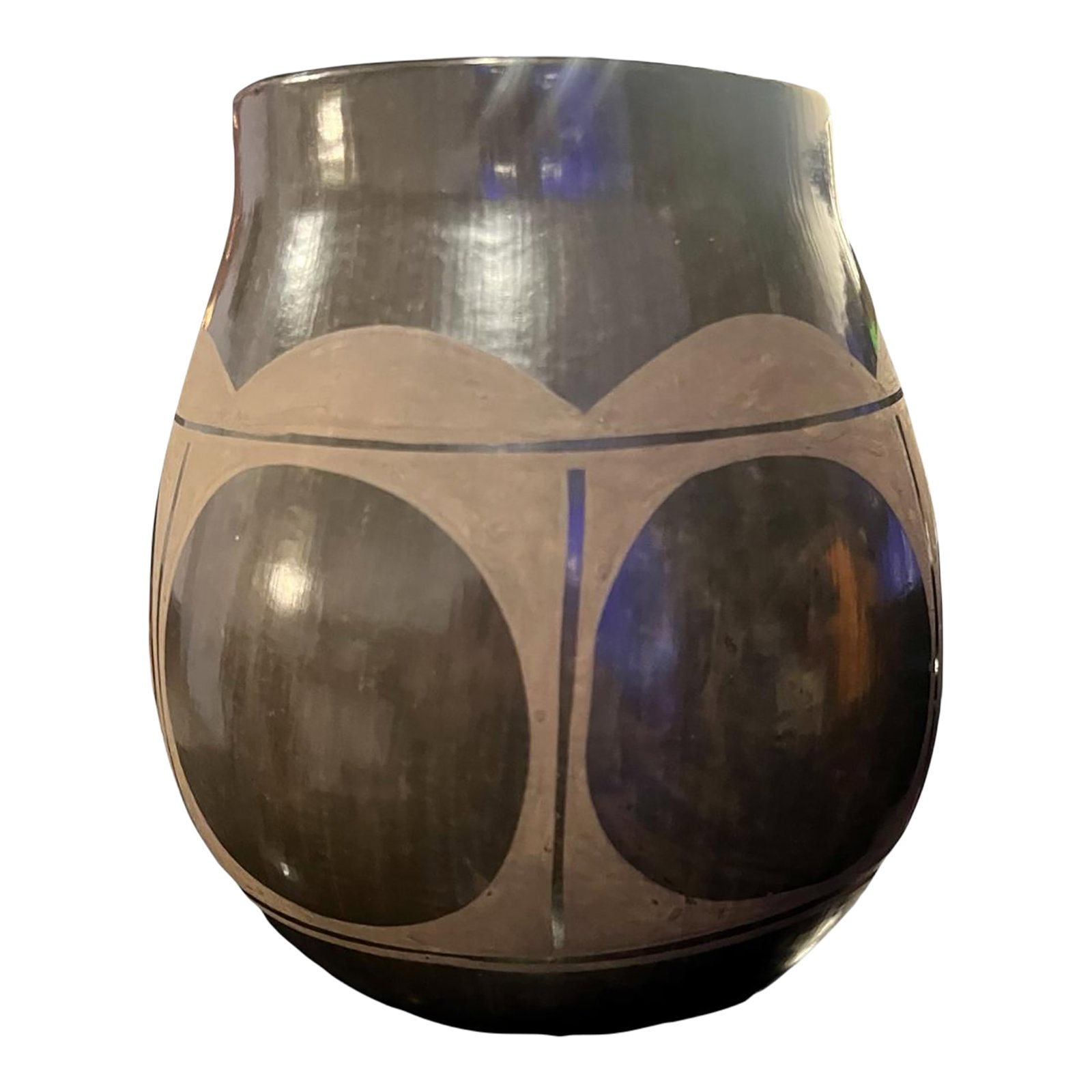 D Aguilar Blackware Pueblo Pottery Vase-Southwestern-New Mexico-Native American (1 of 9)