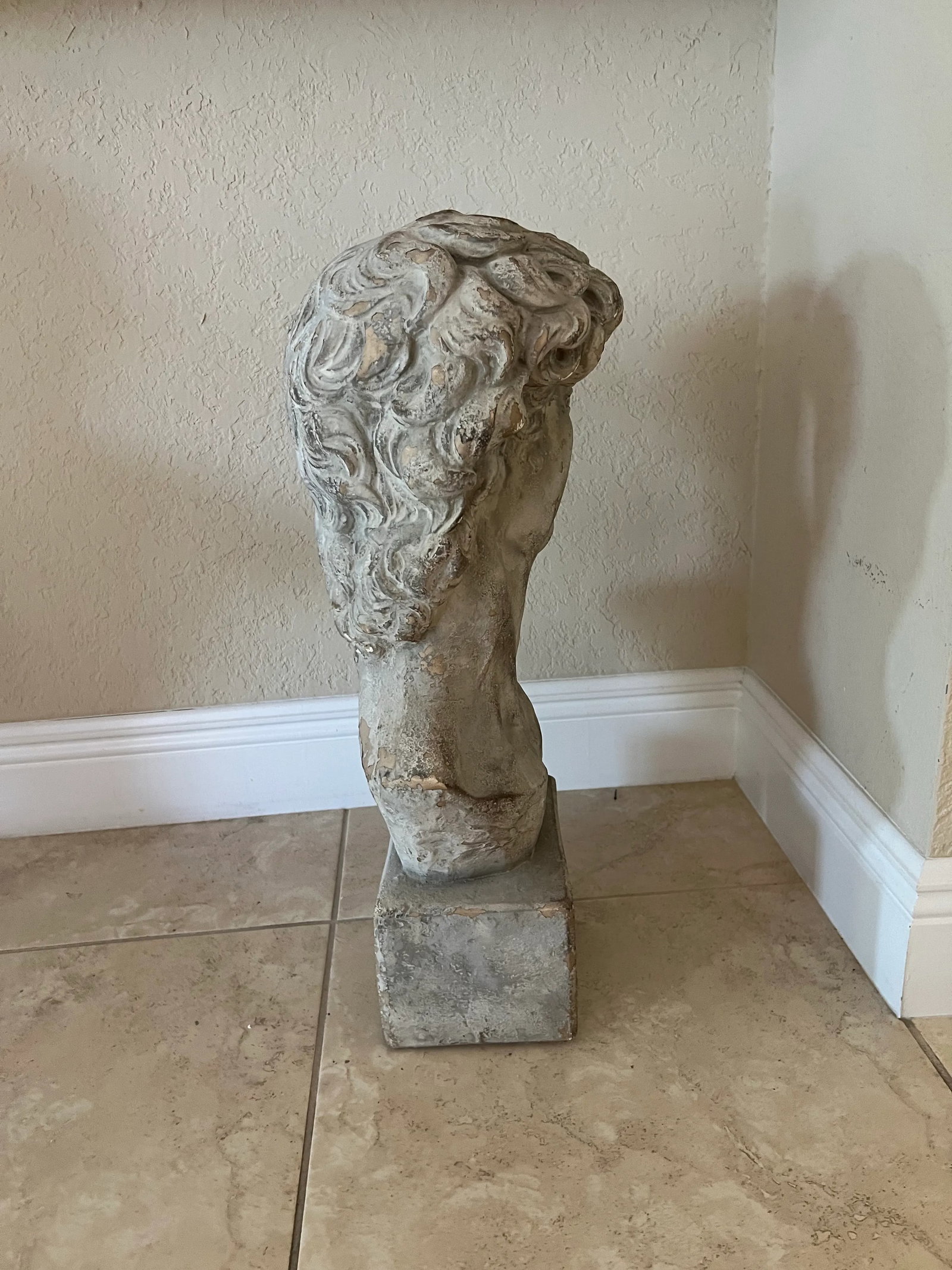 Vintage Late 20th Century Pedestal Bust of Michelangelo's David - 3