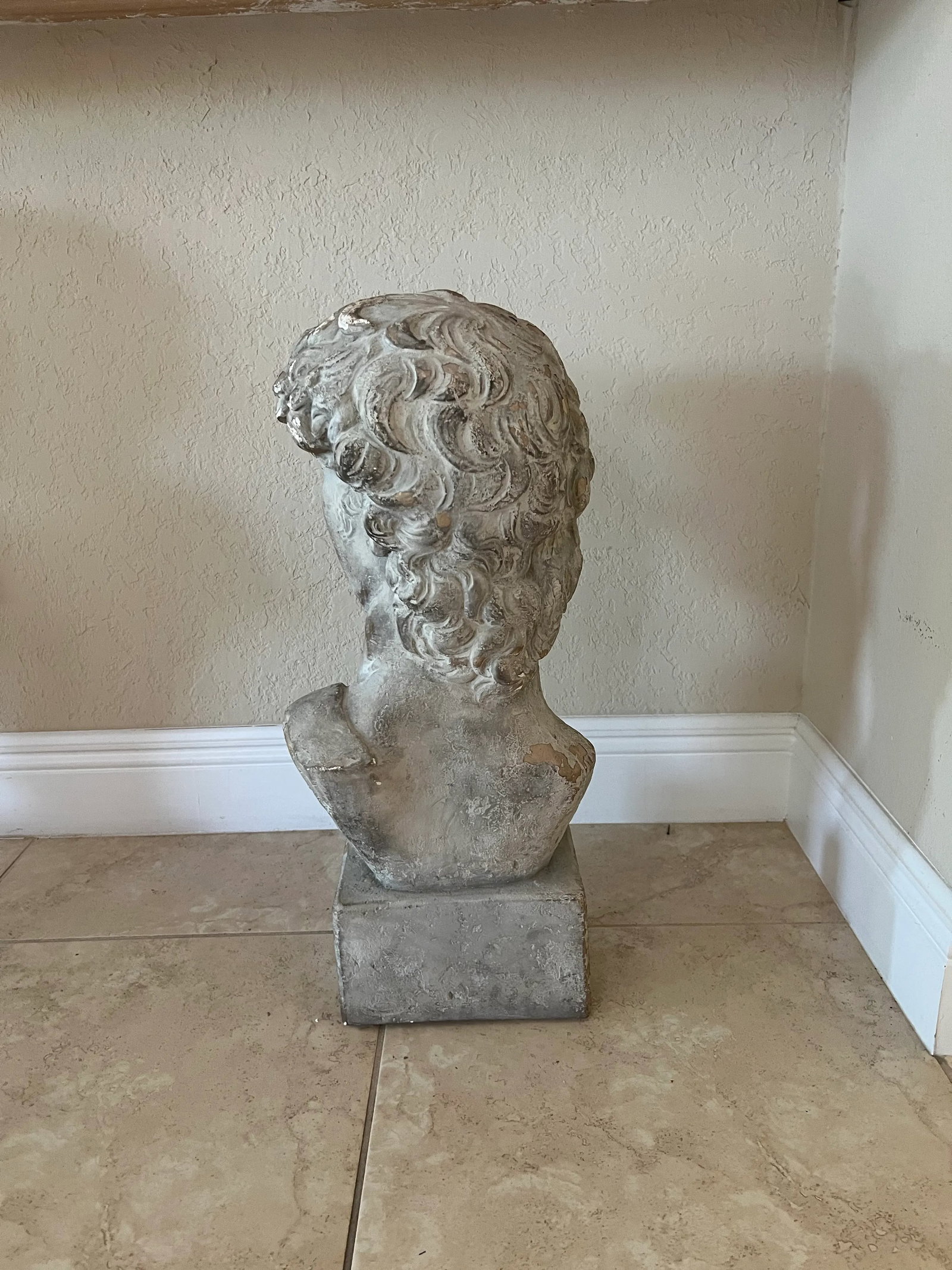 Vintage Late 20th Century Pedestal Bust of Michelangelo's David - 5