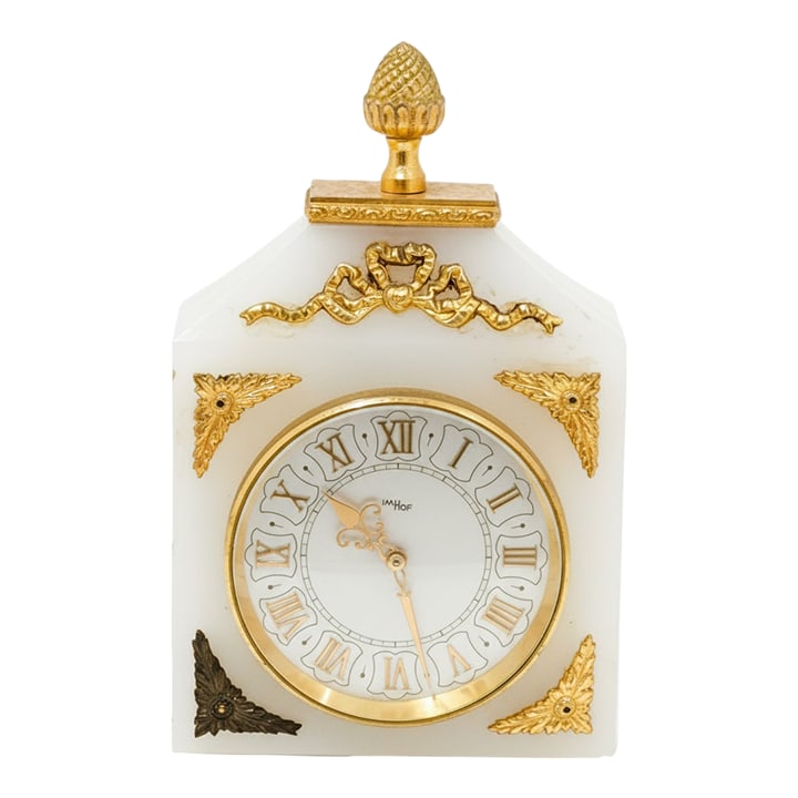 Swiss Imhof Onyx & Gilt Bronze Carriage Clock - 15 Jewels (1 of 9)
