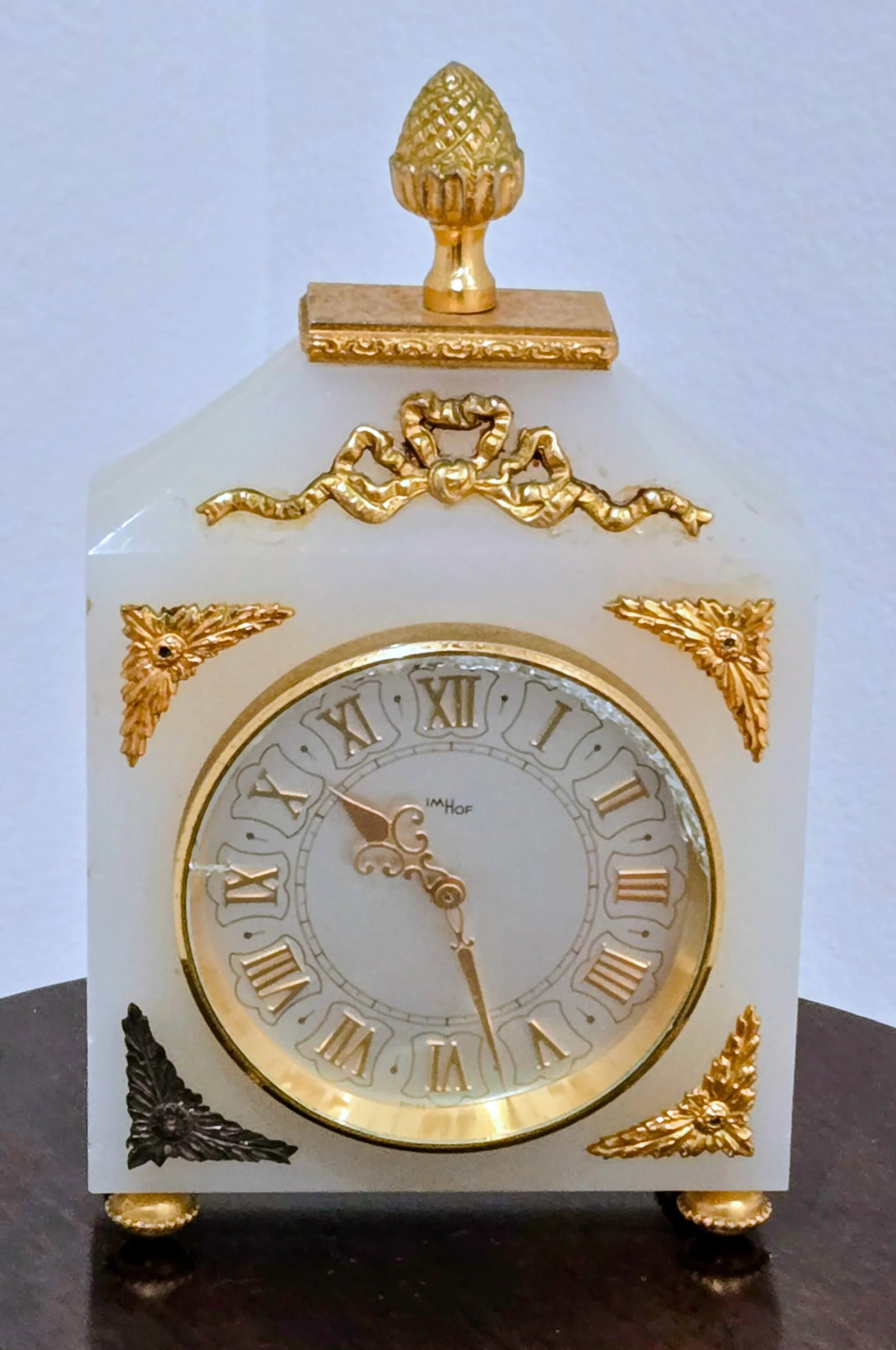 Swiss Imhof Onyx & Gilt Bronze Carriage Clock - 15 Jewels - 2
