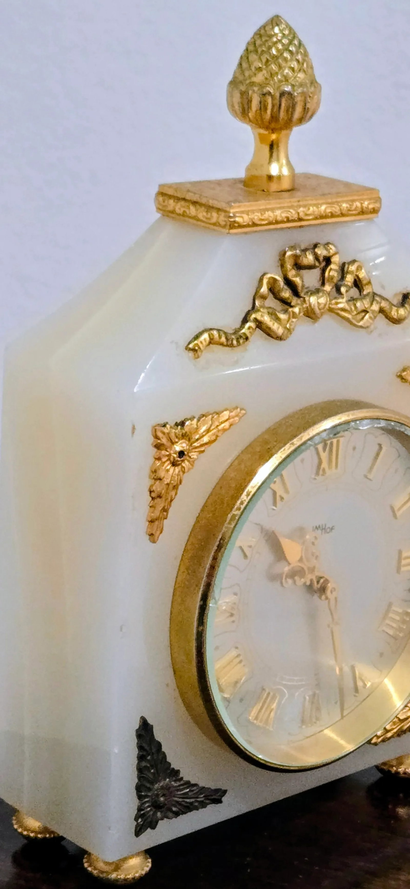 Swiss Imhof Onyx & Gilt Bronze Carriage Clock - 15 Jewels - 5