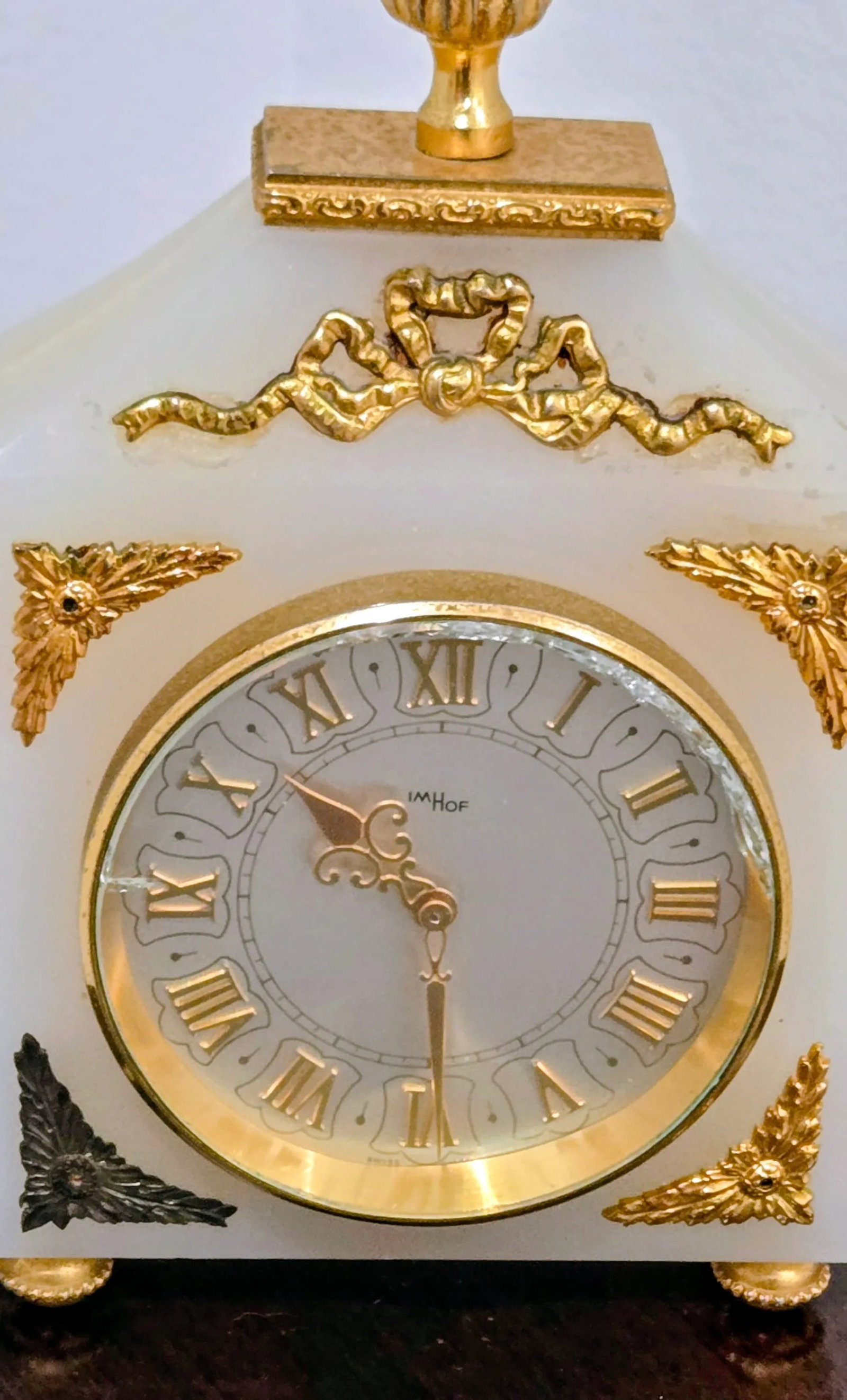 Swiss Imhof Onyx & Gilt Bronze Carriage Clock - 15 Jewels - 7