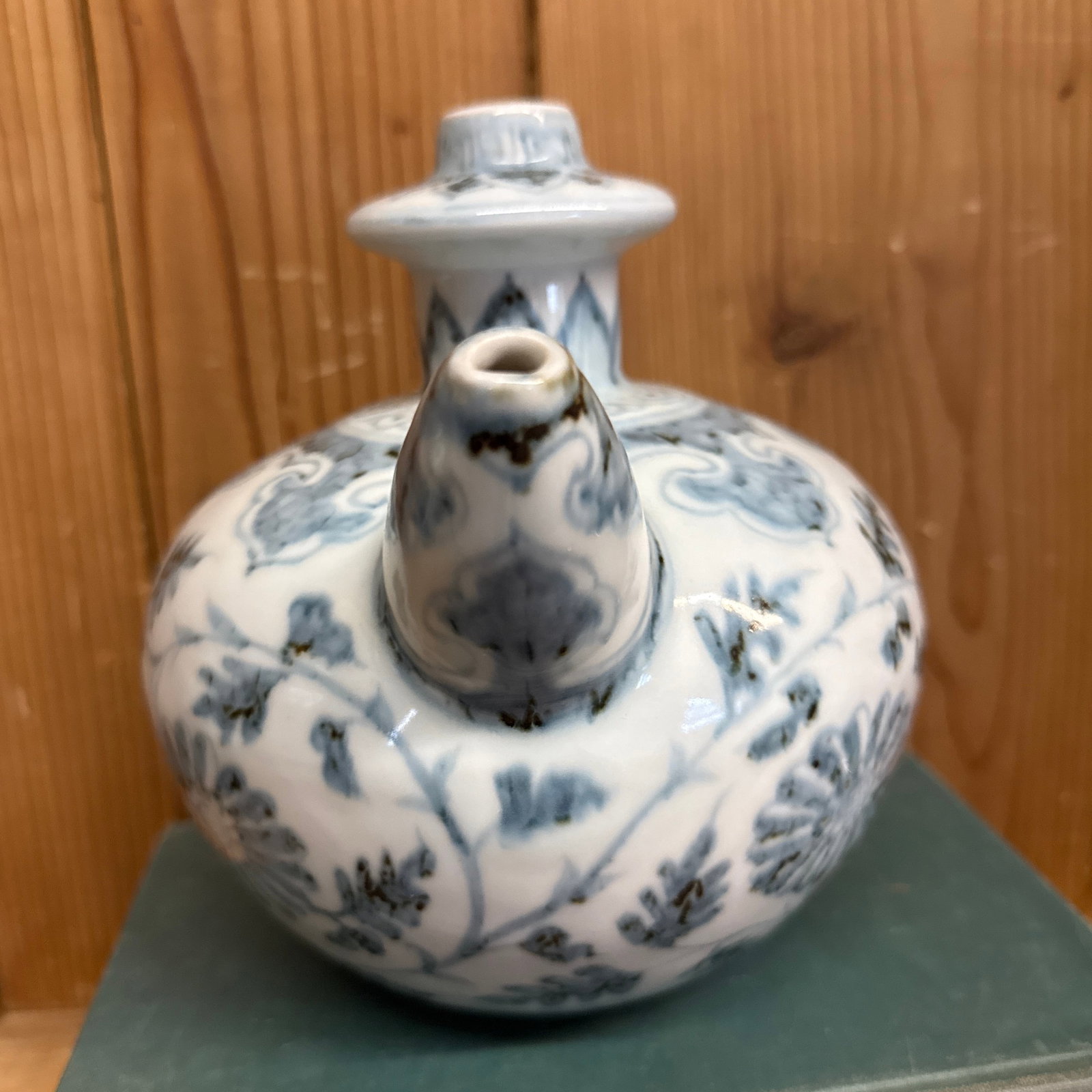 Kendi Antique Pouring Vessel Blue and White - 2