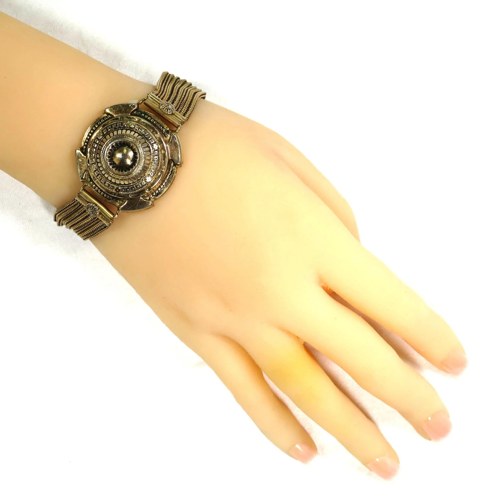 Vintage Rare Designer E. Steiner Etruscan Bracelet 1940s - 2